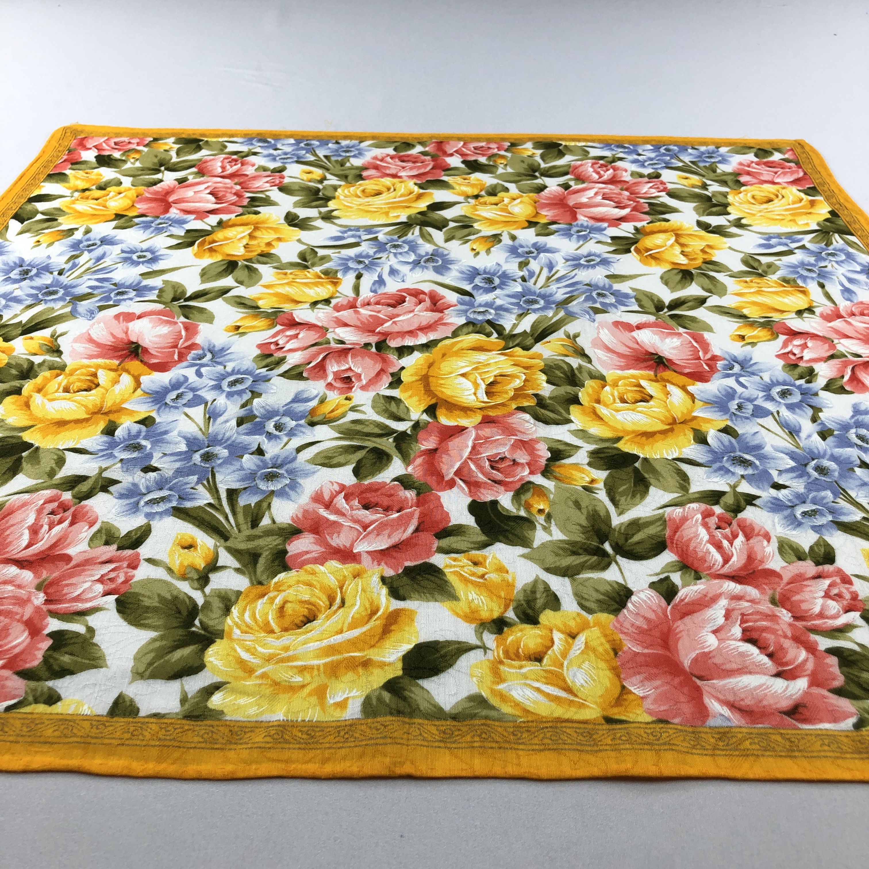 Yves Saint Laurent YSL Floral Handkerchief Neckerchief Bandana H3074 Size ONE SIZE - 4 Thumbnail