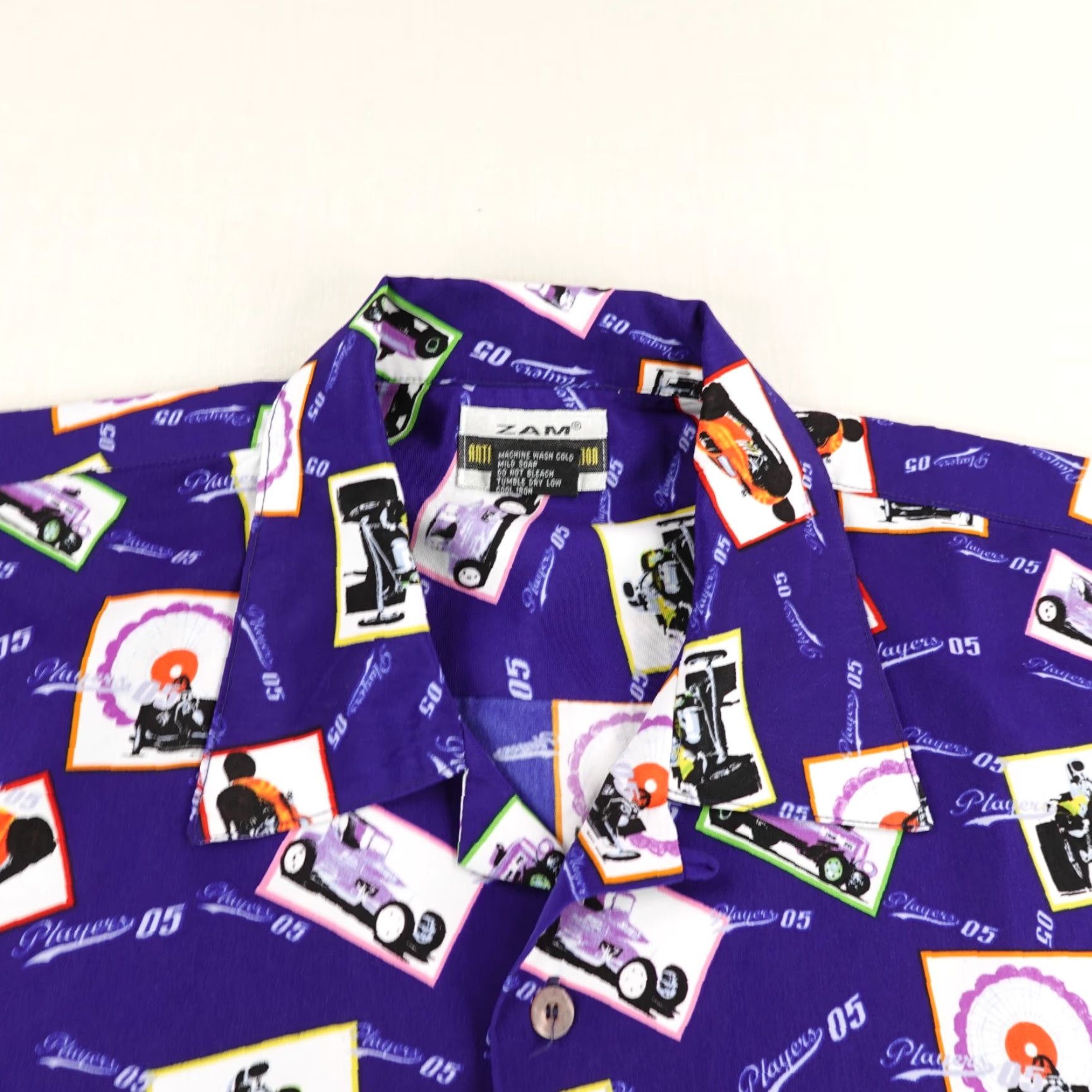Vintage Vintage Zam Shirt Mens 2XL XXL Blue Classic Antique Car Collection Button Up AOP Size US XXL / EU 58 / 5 - 2 Thumbnail