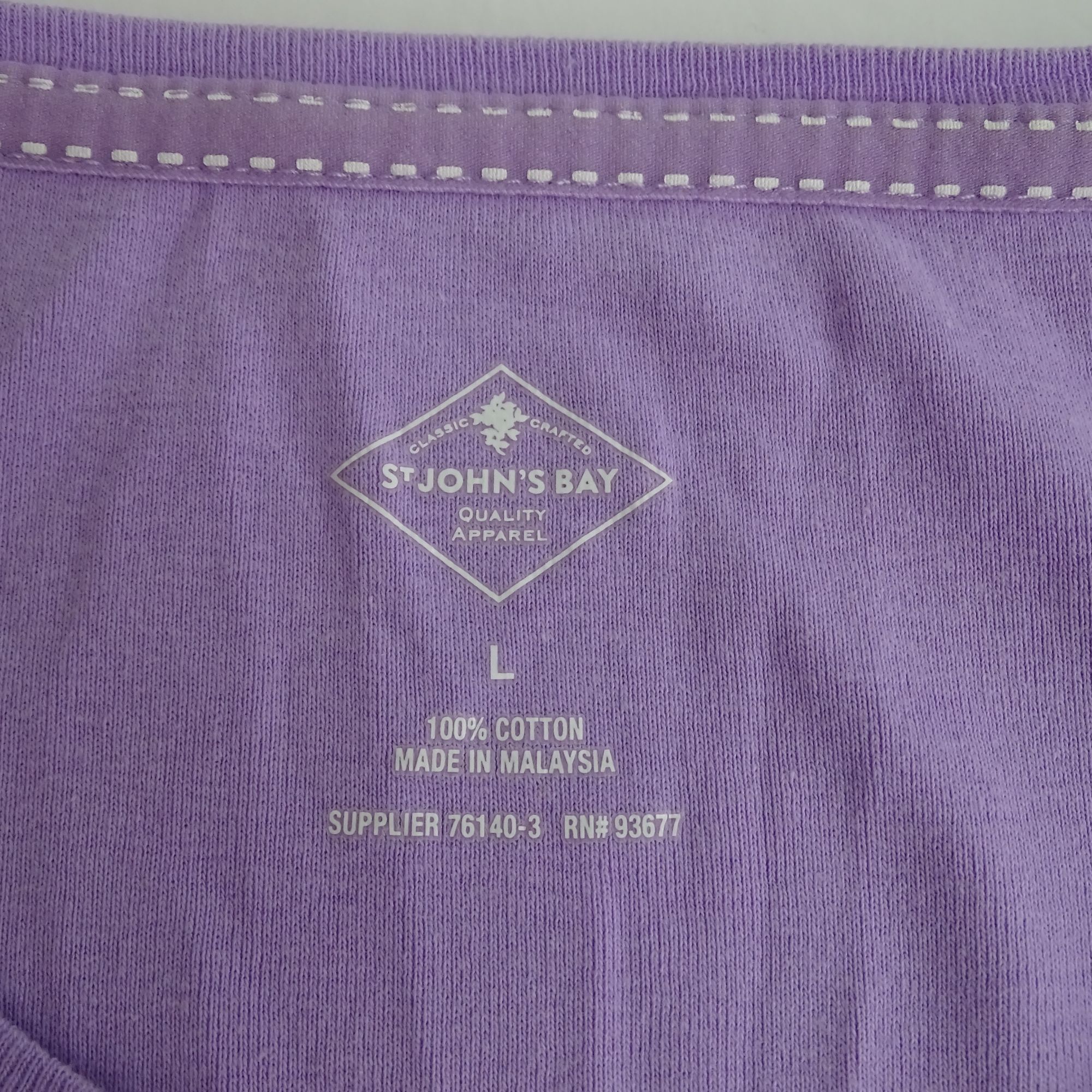 Other Lot of 2 St Johns Bay Basic Cotton T-Shirt Women Size L Size L / US 10 / IT 46 - 6 Thumbnail