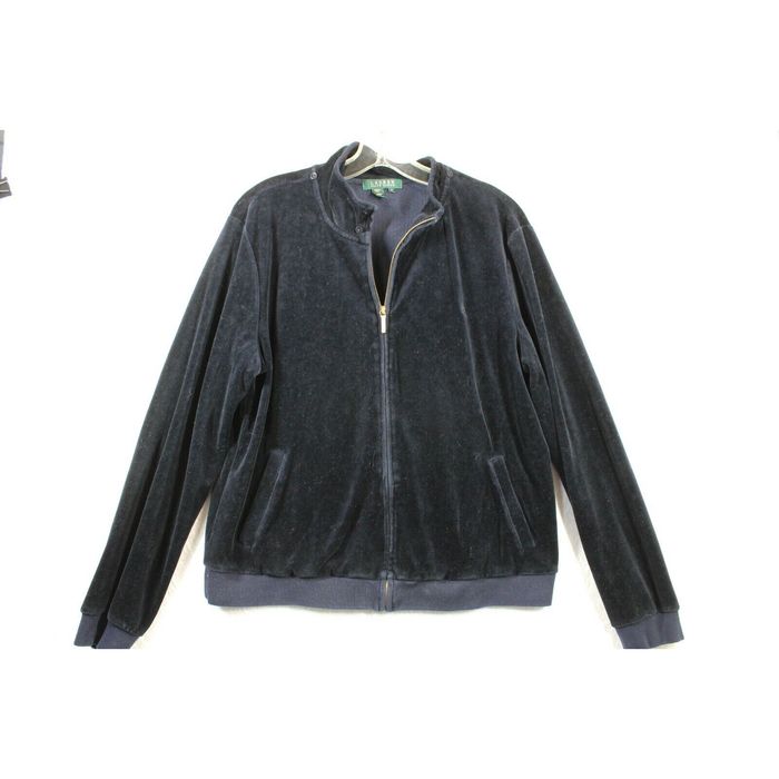 Ralph Lauren Laren Ralph Lauren Jacket Extra Large Velvet Navy Blue ...