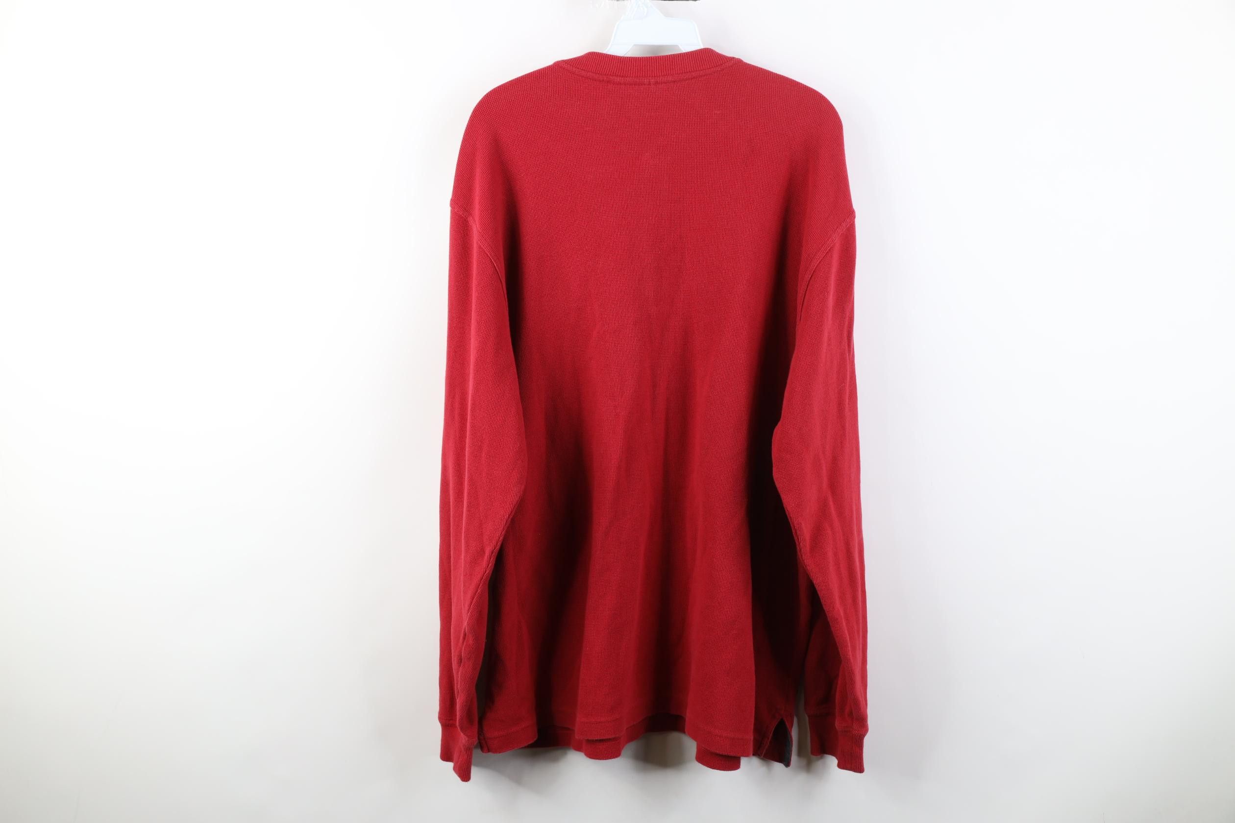 L.L. Bean Vintage 90s Y2K LL Bean Waffle Long Sleeve Henley T-Shirt Size US L / EU 52-54 / 3 - 13 Thumbnail