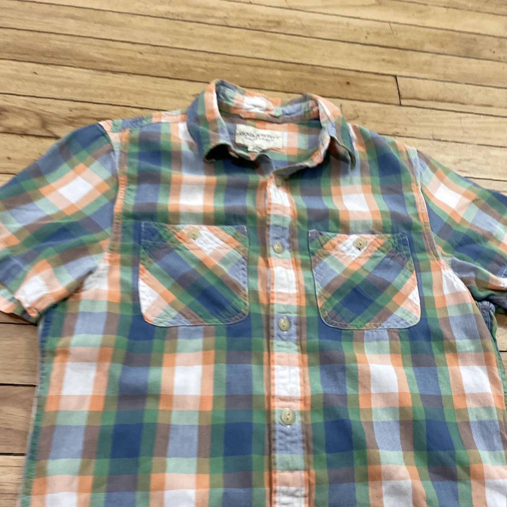 Ralph Lauren VINTAGE Ralph Lauren Denim & Supply Shirt Men S Y2k Bright Green Orange Plaid Madras Size US S / EU 44-46 / 1 - 2 Thumbnail