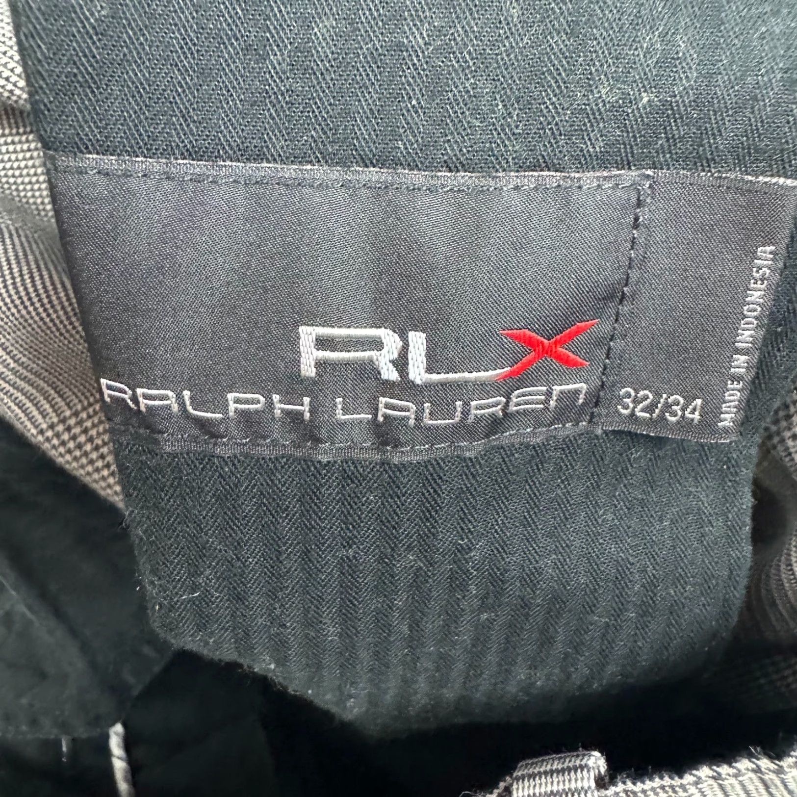 RLX Ralph Lauren VINTAGE RLX Ralph Lauren Men's Cotton Blend Flat Front Dress Pants Gray Plaid 32x34 Size US 32 / EU 48 - 4 Thumbnail