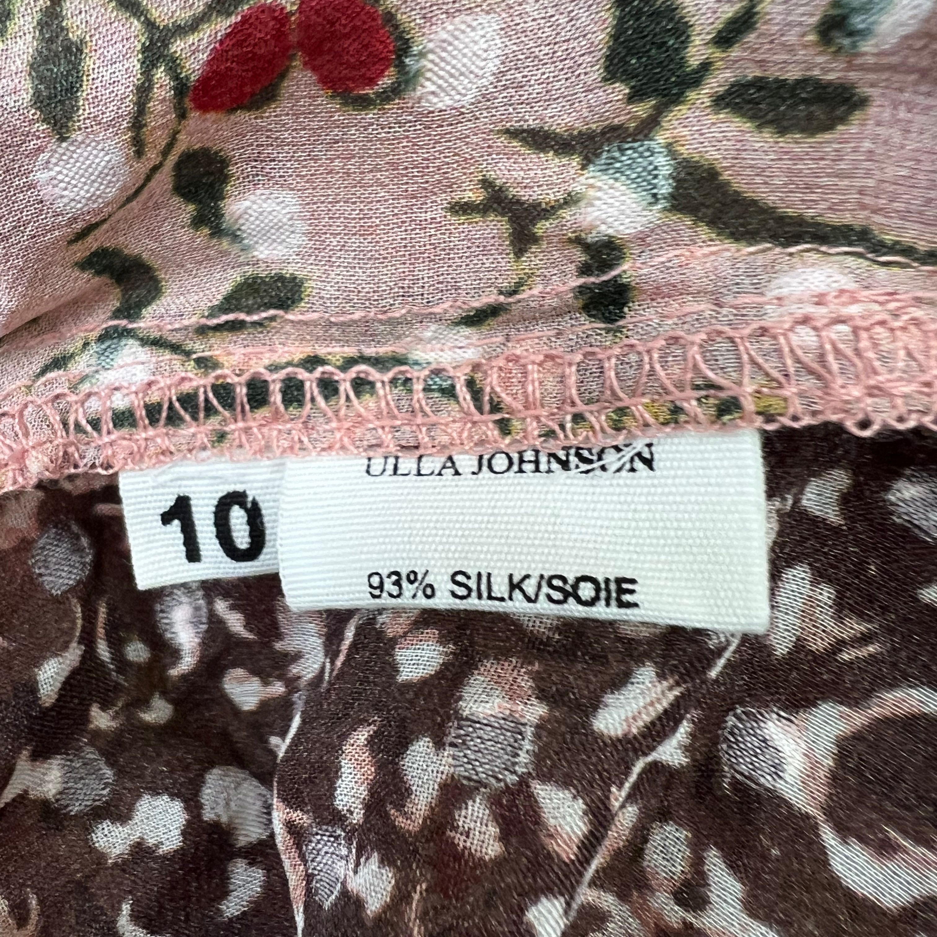 Ulla Johnson NEW Ulla Johnson Norma Silk Chiffon Tropical Size L / US 10 / IT 46 - 3 Thumbnail