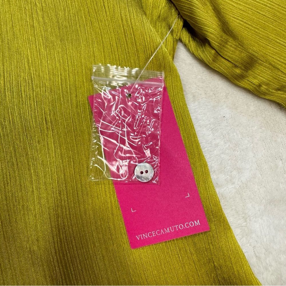 Vince Camuto NWT New Vince Camuto Lime Green Long Sleeve Blouse Size L Size L / US 10 / IT 46 - 6 Thumbnail