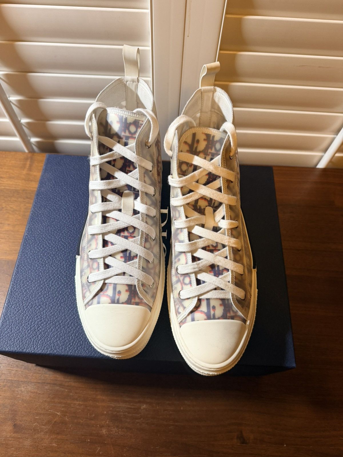 Dior Dior B23 High Top Red Blue Oblique Size US 10 / EU 43 - 3 Thumbnail