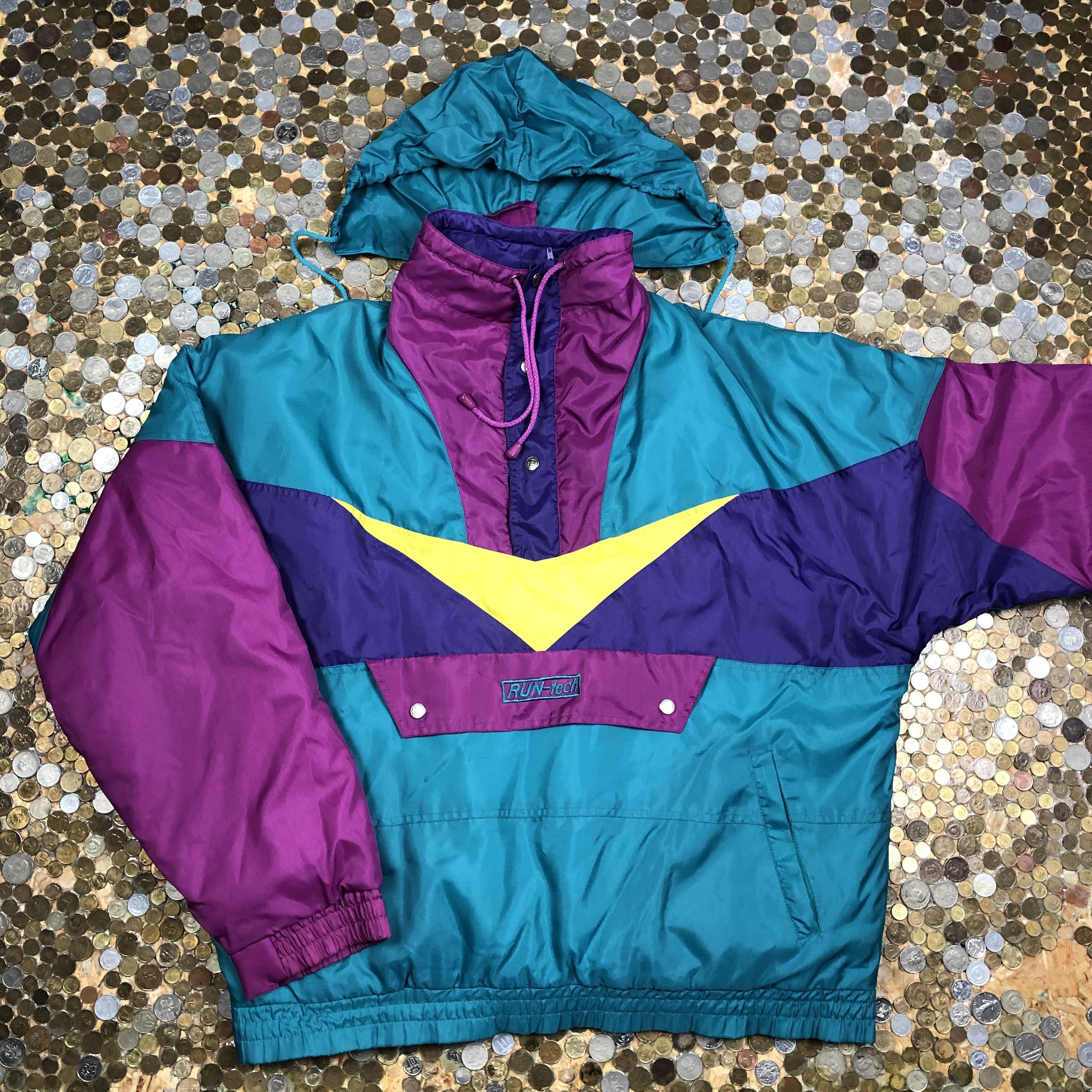 Vintage Vintage Bomber anorak jacket with hoodie Size US XXL / EU 58 / 5 - 1 Thumbnail