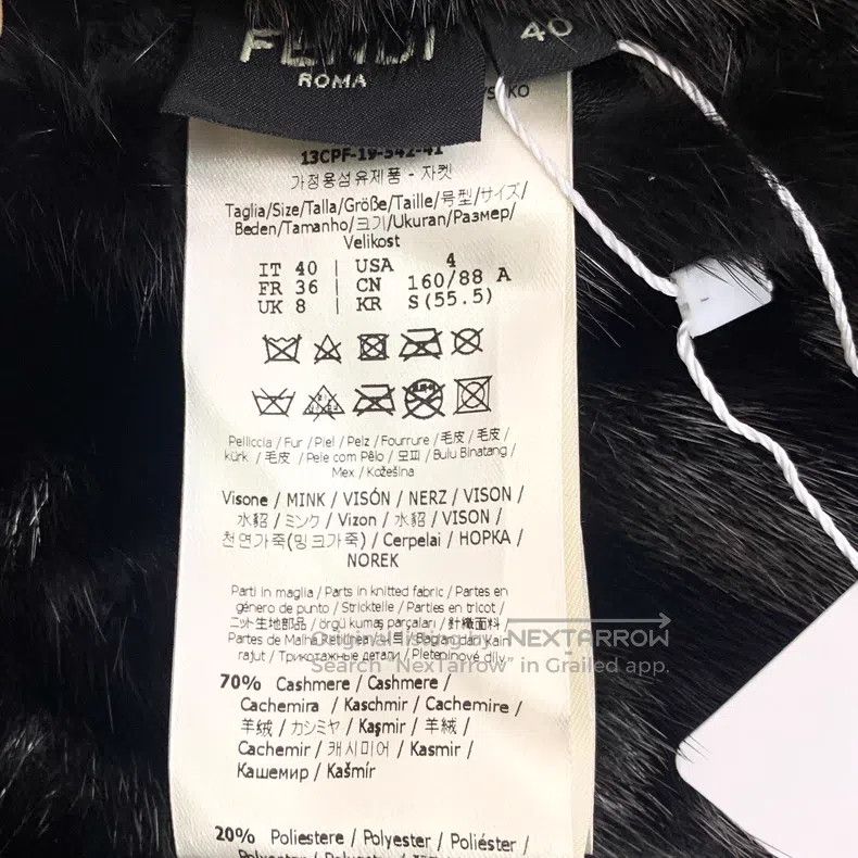 Fendi Fendi Silver and Black Faux Mink Fur Jacket Size XS / US 0-2 / IT 36-38 - 6 Thumbnail
