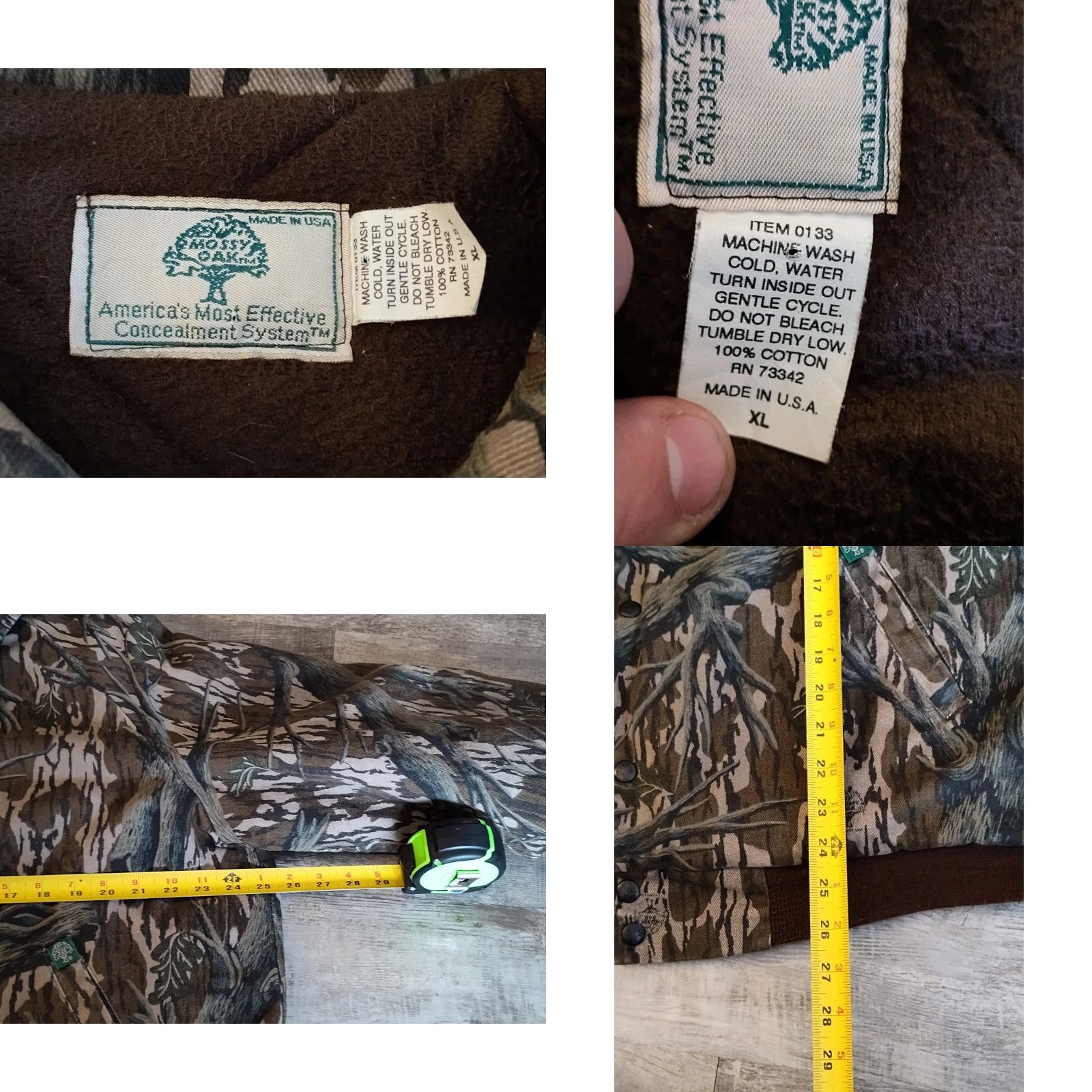 Vintage VINTAGE Mossy Oak Jacket Mens XL Brown Realtree Camouflage Outdoor Coat/Outerwear Regular Lined 100% Cotton Button Front Size US XL / EU 56 / 4 - 8 Thumbnail