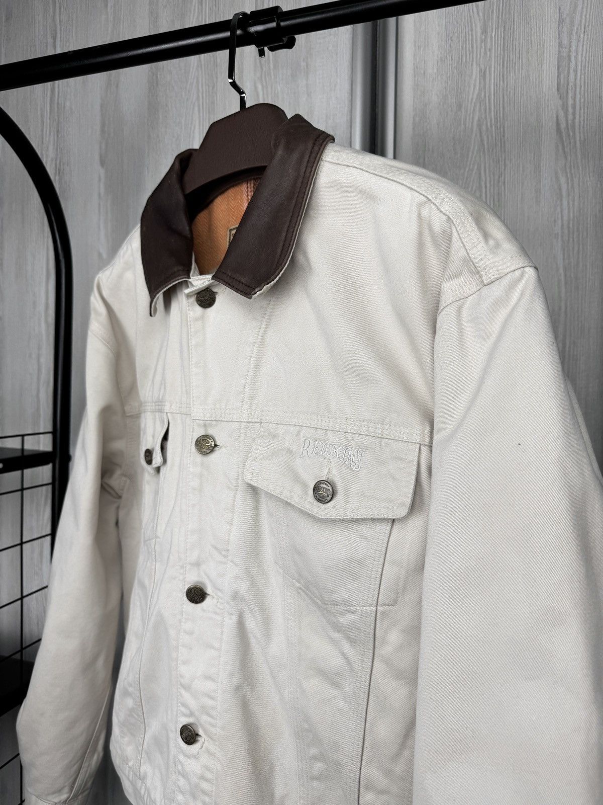 Other Redskins vintage 00s y2k Trucker Bomber leather collar jackt Size US M / EU 48-50 / 2 - 4 Thumbnail