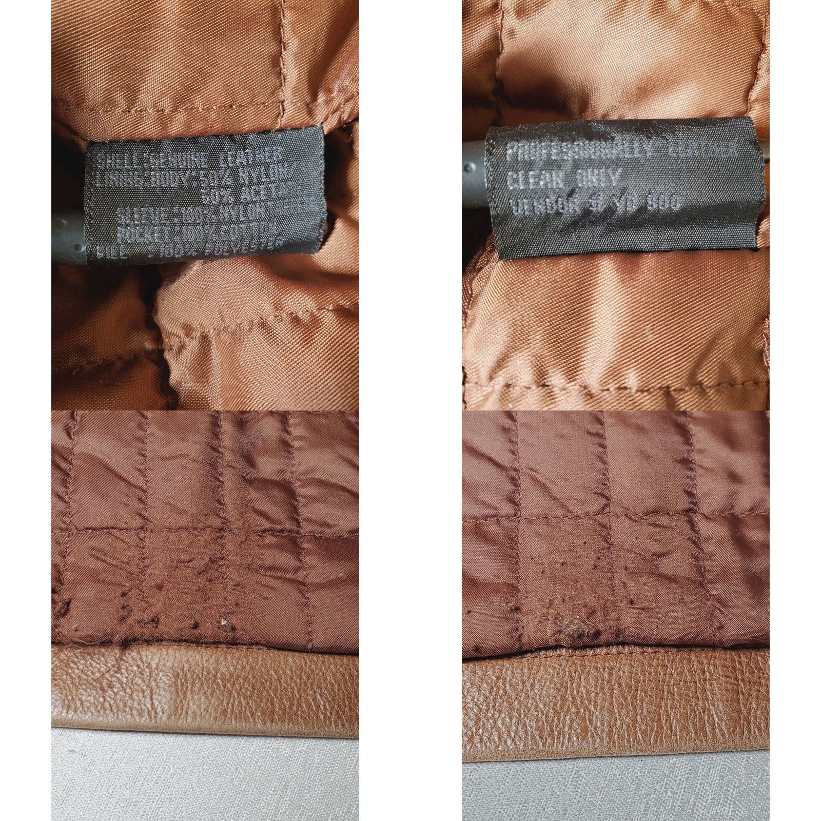 Guess VINTAGE GUESS Leather Bomber / Motorcycle Jacket Men’s S Brown Heavyweight Lined Full Zip Size US S / EU 44-46 / 1 - 8 Thumbnail
