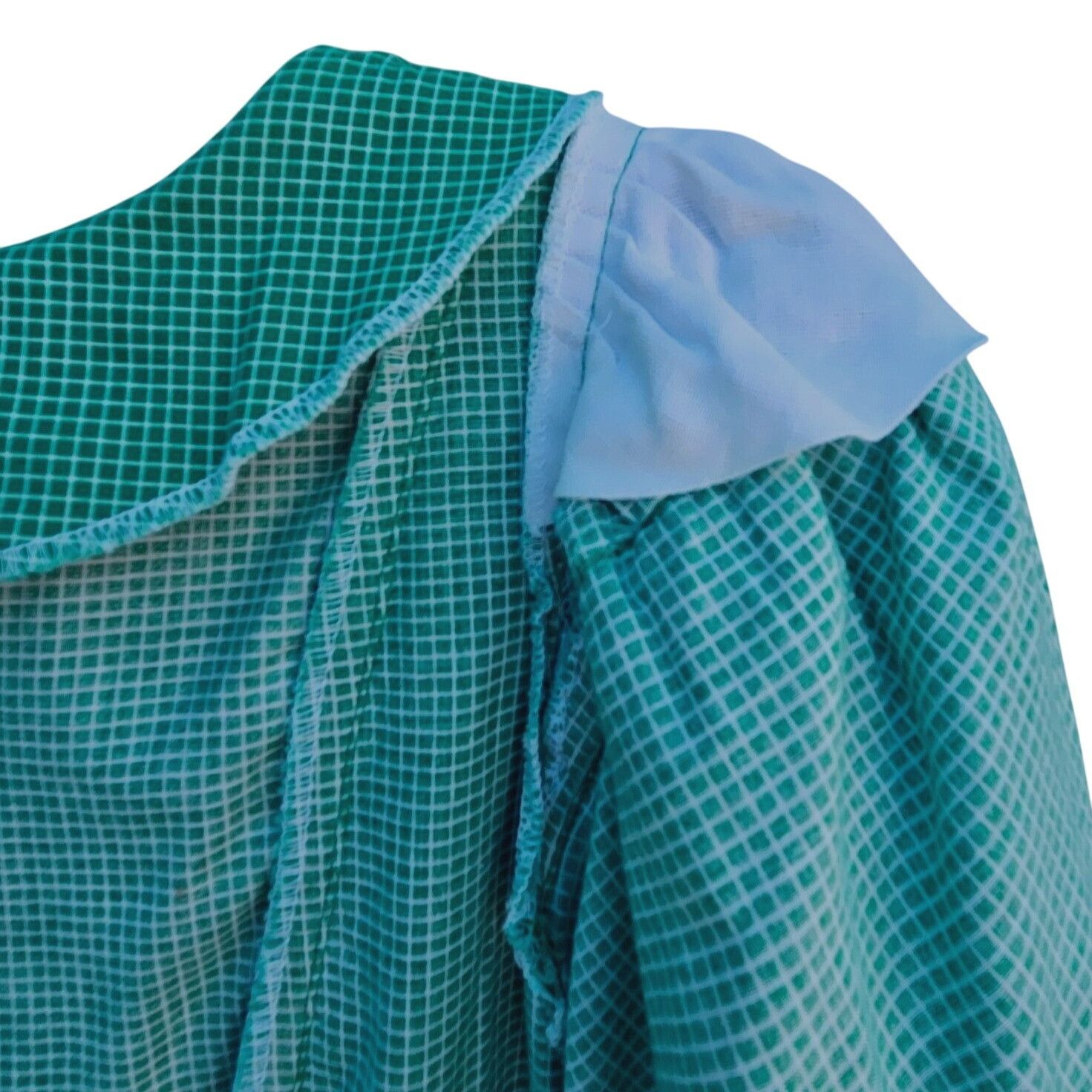 Vintage 1980s Belle France Kelly Green Prairie Dress Cotton Ruffle M Size S / US 4 / IT 40 - 9 Thumbnail