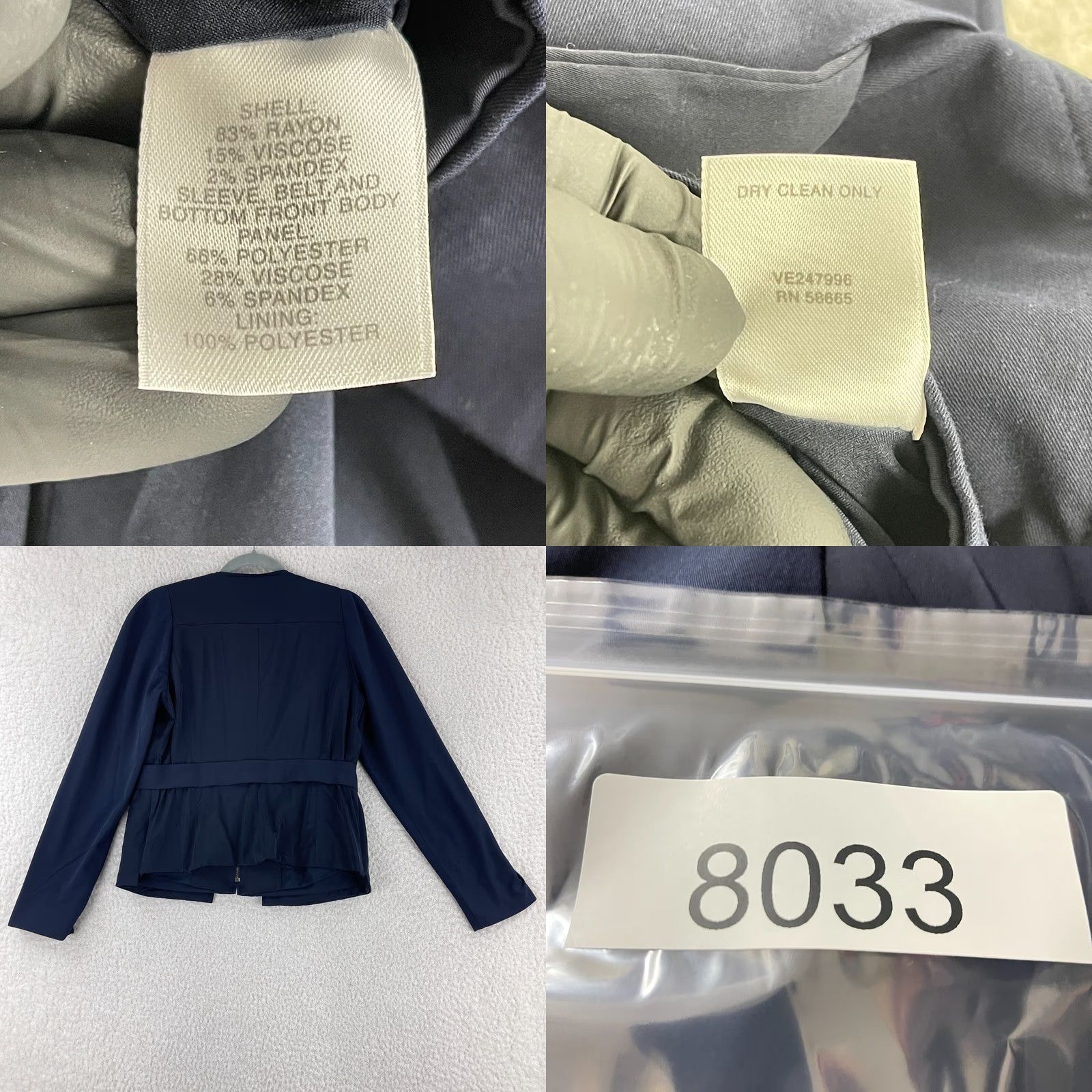 Vintage Valette Blue Zip Front Jacket Womens Long Sleeve Size Medium with Pockets Size M / US 6-8 / IT 42-44 - 9 Thumbnail
