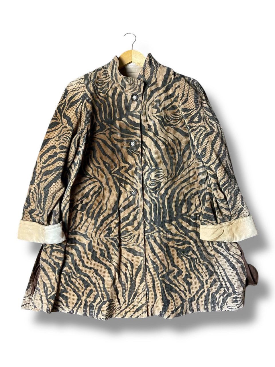 Japanese Brand Cizenne Animal Printed Mix Leather Jacket (161) Size US S / EU 44-46 / 1 - 1 Thumbnail