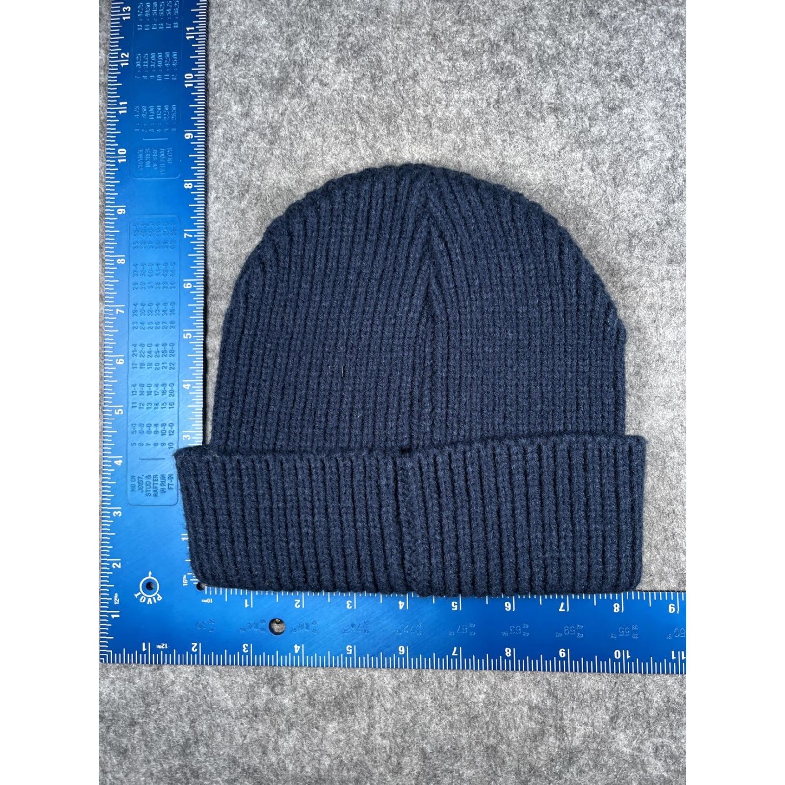 Port Authority Port Authority Beanie Mens One Size Blue Knit Stretch Fuzion Logo - Casual Winter Hat Size ONE SIZE - 4 Thumbnail