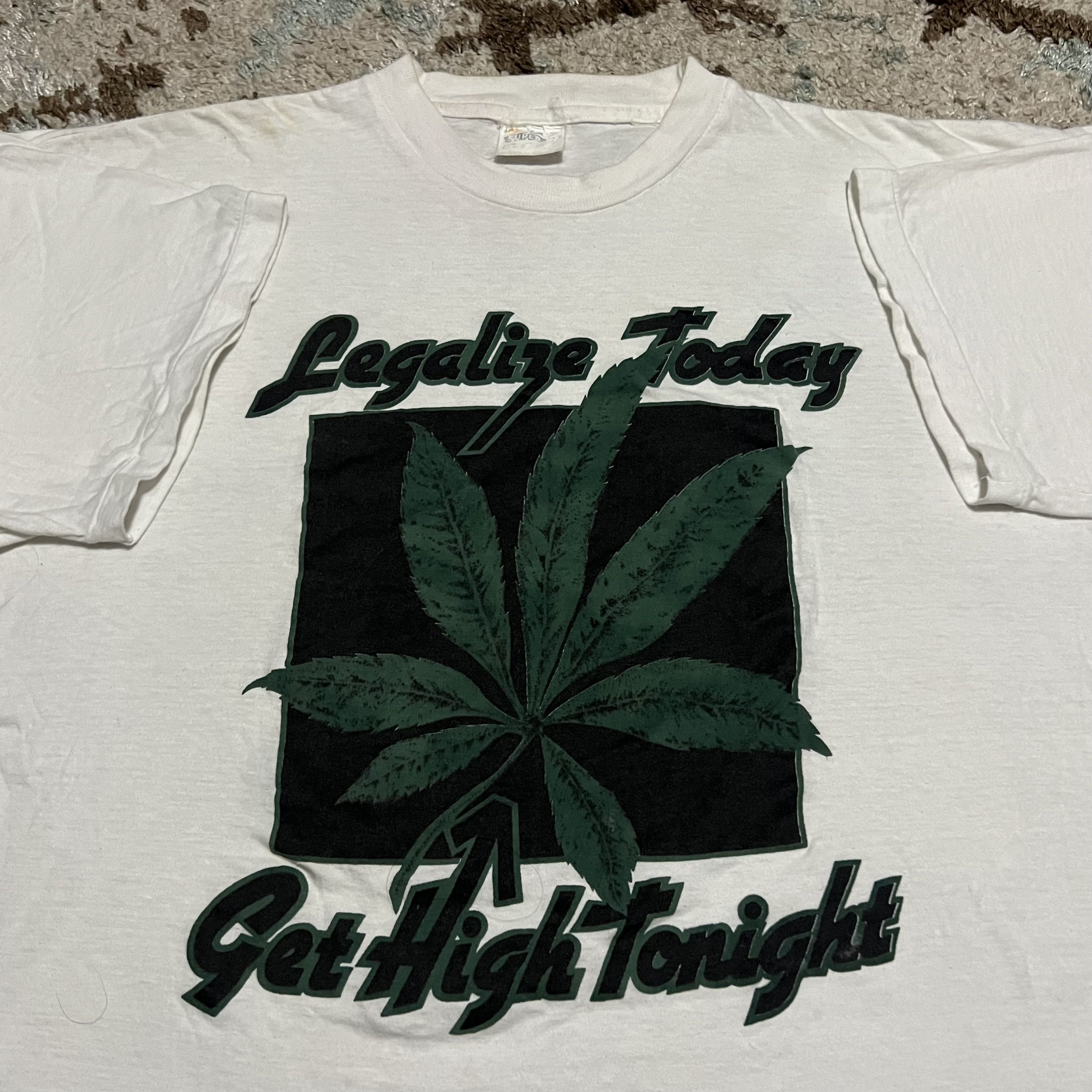 George Washington 90s Hemp Seed Weed Drug Parody shirt deals large vintage