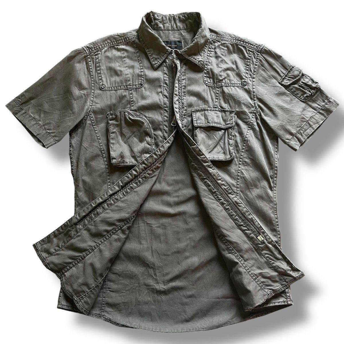Issey Miyake OFFER🤝 TETE HOMME ISSEY MIYAKE ARMY STYLE ZIPPED UP SHIRT Size US M / EU 48-50 / 2 - 5 Thumbnail