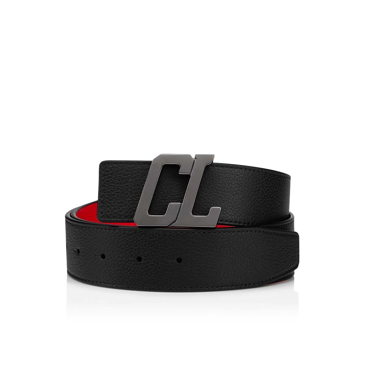 Christian Louboutin oc11z0525 Happy Rui Cl Logo Leather Men Belt Size ONE SIZE - 1 Thumbnail