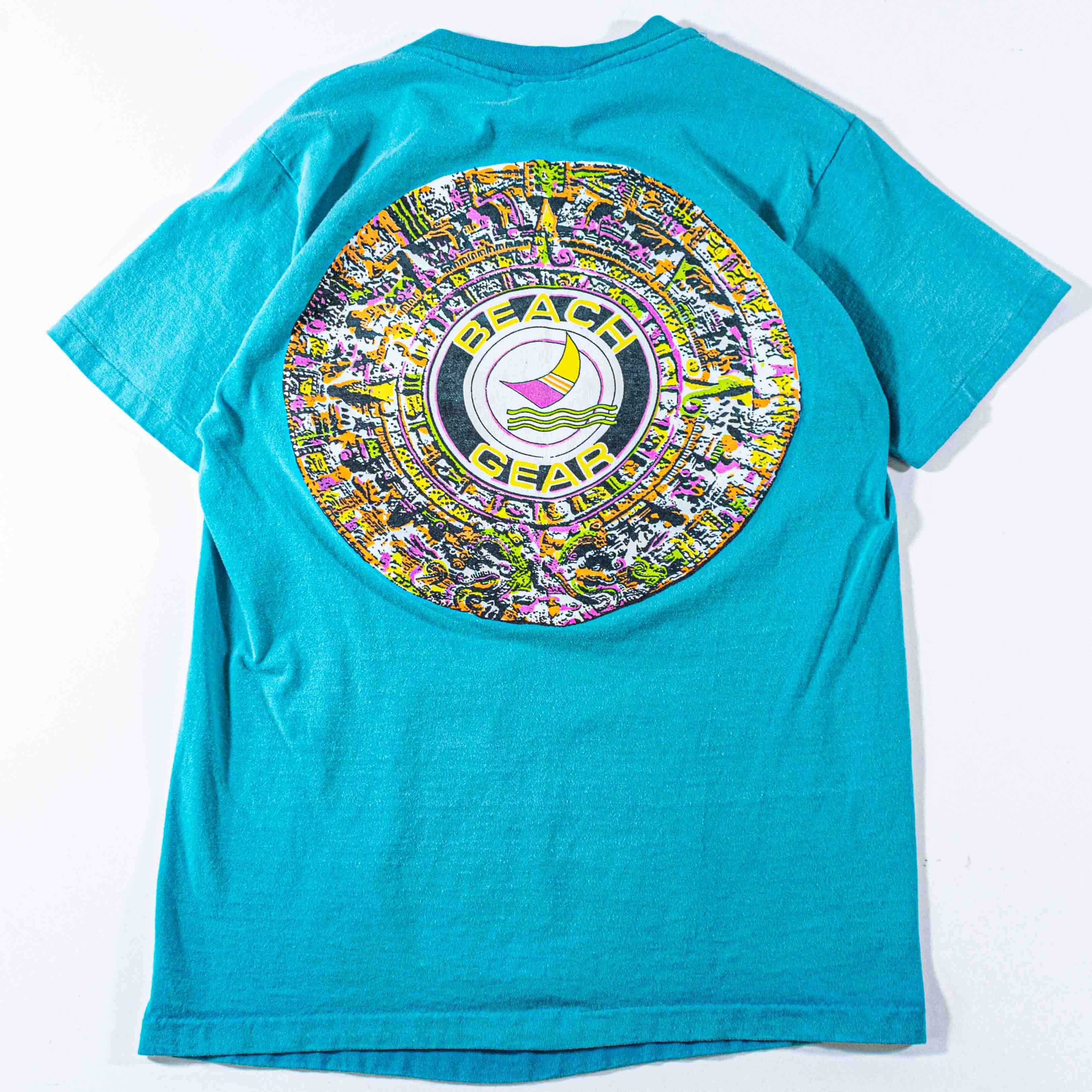 Vintage 1990s Blue Planet Surf Gear Bronze Age Surf Skate T Shirt 
