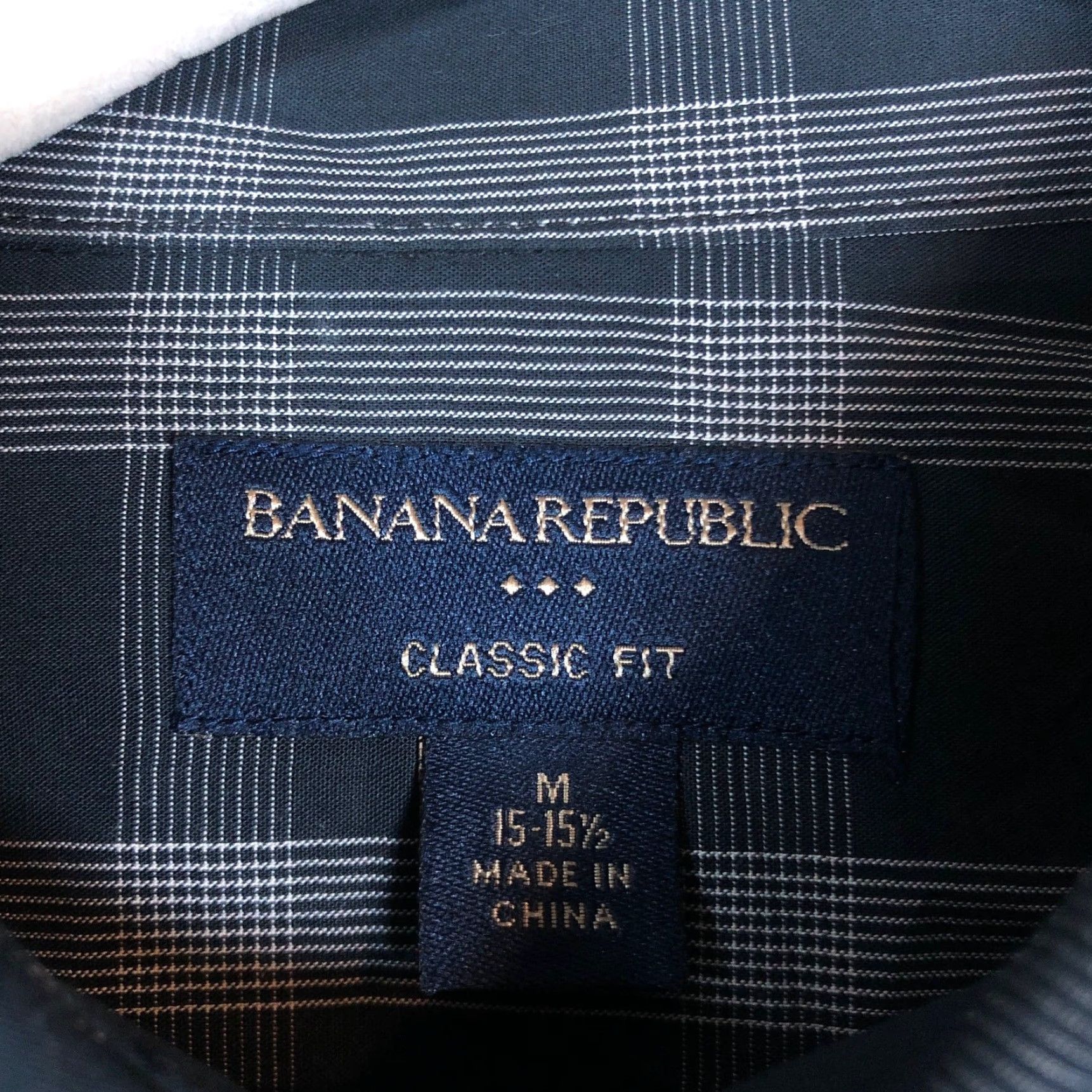 Banana Republic Banana Republic Mens Shirt Blue Plaid Button-Down Classic Fit 100% Cotton M Size US M / EU 48-50 / 2 - 6 Thumbnail