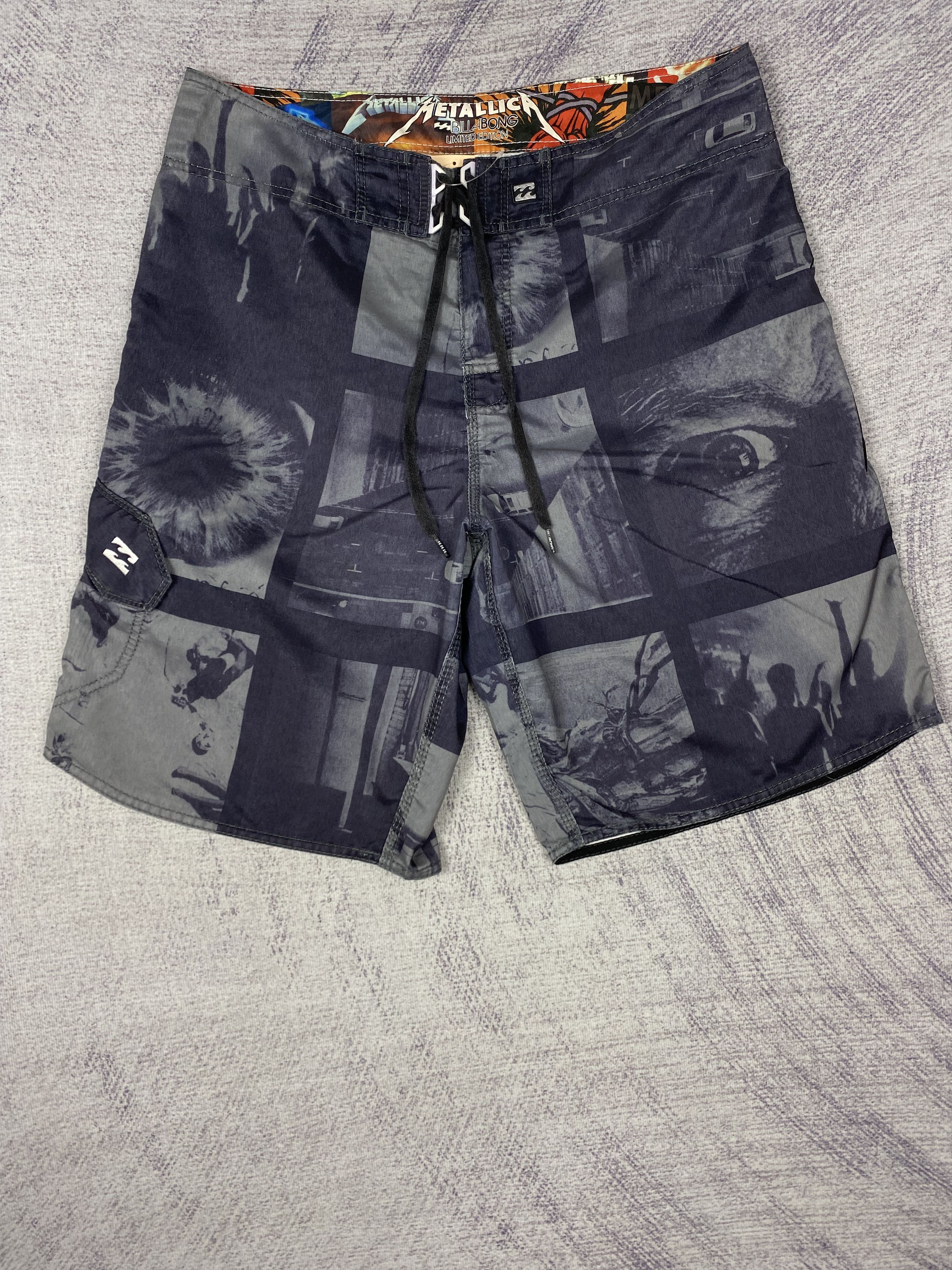 Metallica Vintage Metallica x Billabong Surf Beach Short Pants P0491 Size US 36 / EU 52 - 2 Thumbnail