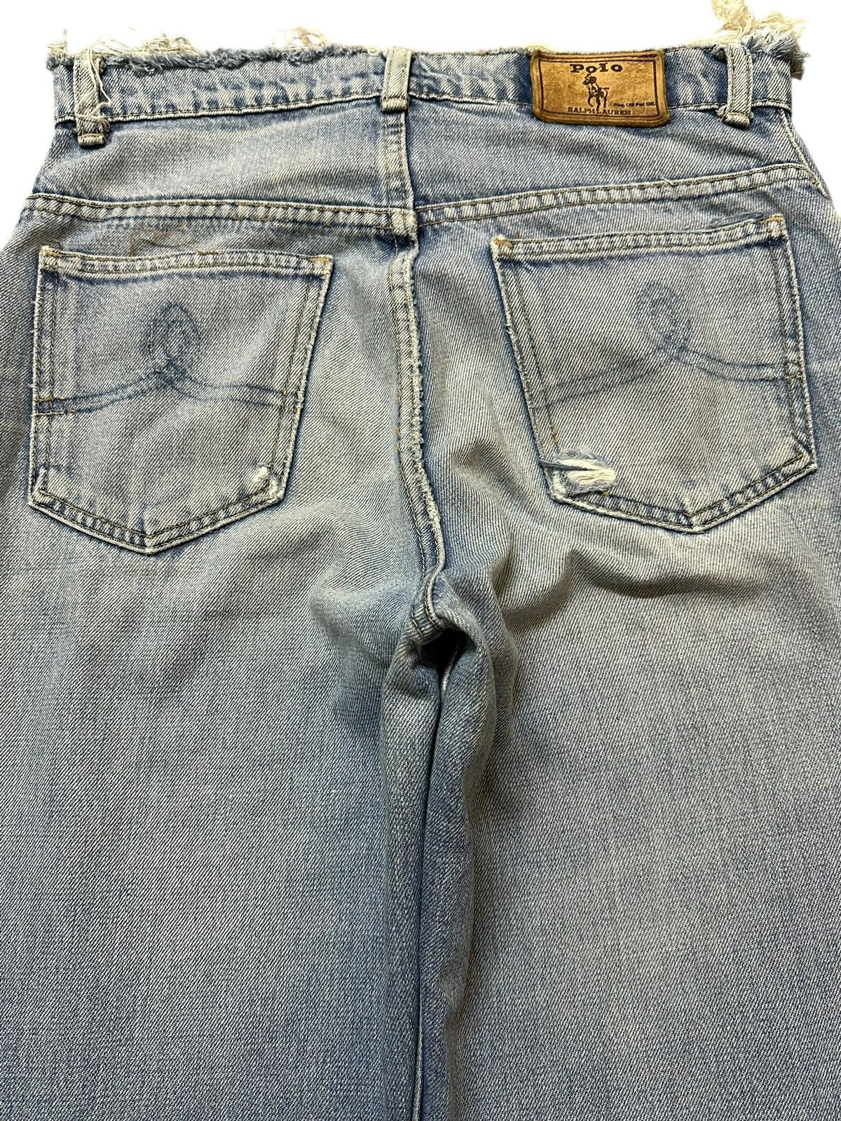 Polo Ralph Lauren Vintage Polo Ralph Lauren Light Wash Distressed Loose Jeans Size US 28 / EU 44 - 5 Thumbnail
