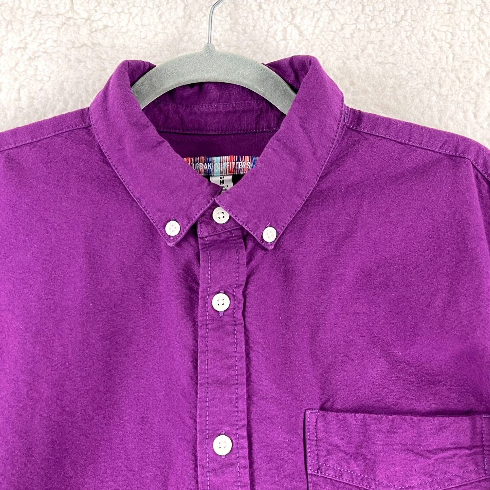 Urban Outfitters Urban Outfitters Purple Button-Down Shirt Mens Medium Long Sleeve 100% Cotton Size US M / EU 48-50 / 2 - 7 Thumbnail