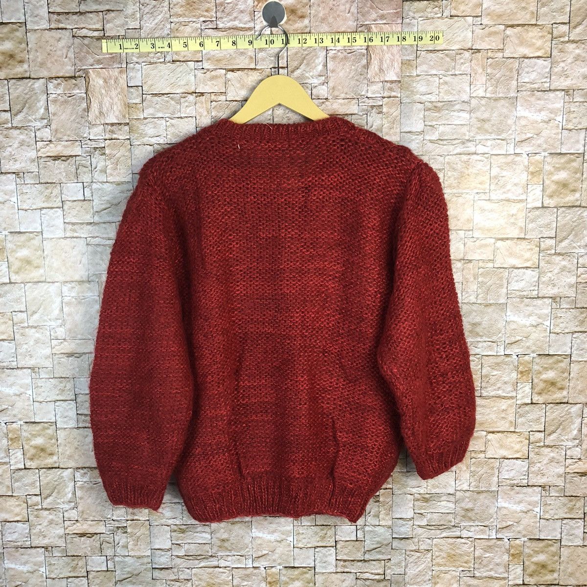 Japanese Brand Piele Red Patterned knitted Cardigan japan #A373 Size S / US 4 / IT 40 - 10 Thumbnail