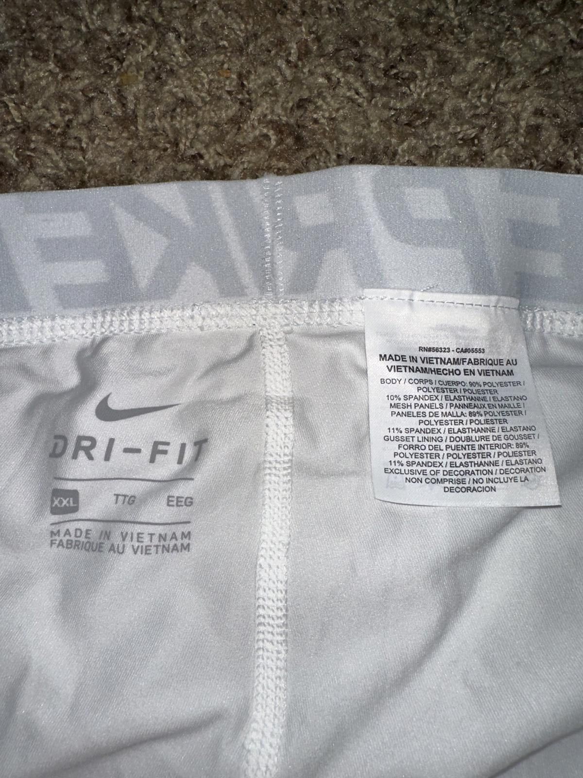 Nike Nike Pro Swoosh Logo White Lightweight Stretch Tights Training Pants Size US 40 / EU 56 - 2 Thumbnail