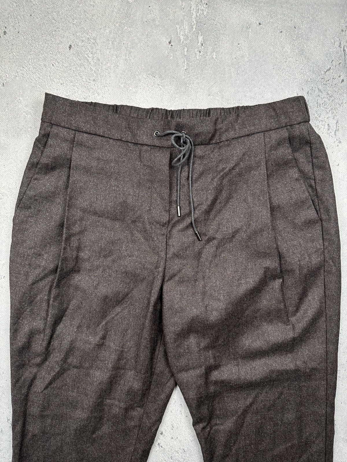 Fabiana Filippi Fabiana Filippi Italy Brown Wool Blend Drawstring Trousers Size 32" / US 10 / IT 46 - 5 Thumbnail