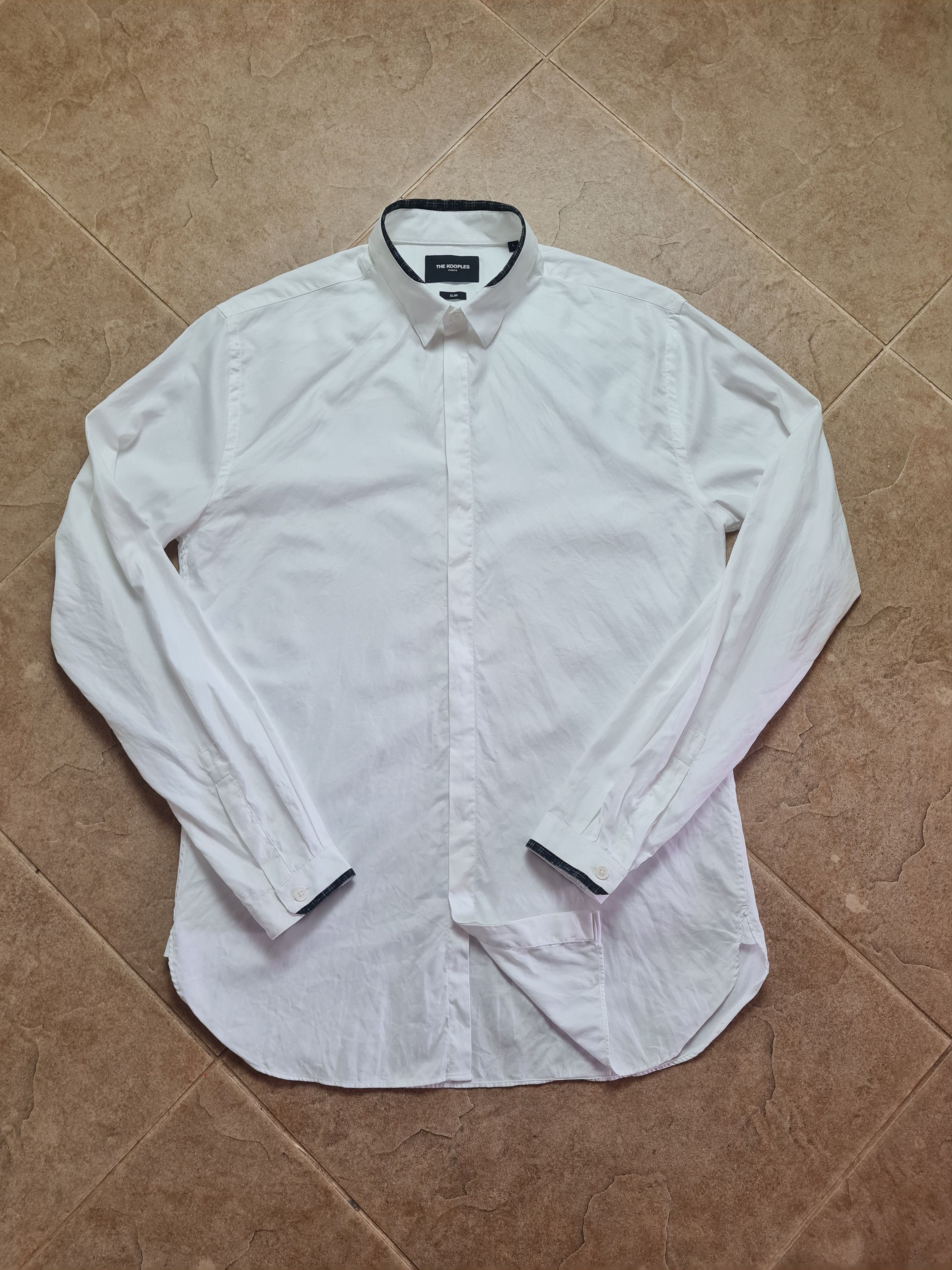The Kooples Mens White Dress Shirt The Kooples Banded Collar Size L Size US L / EU 52-54 / 3 - 1 Thumbnail