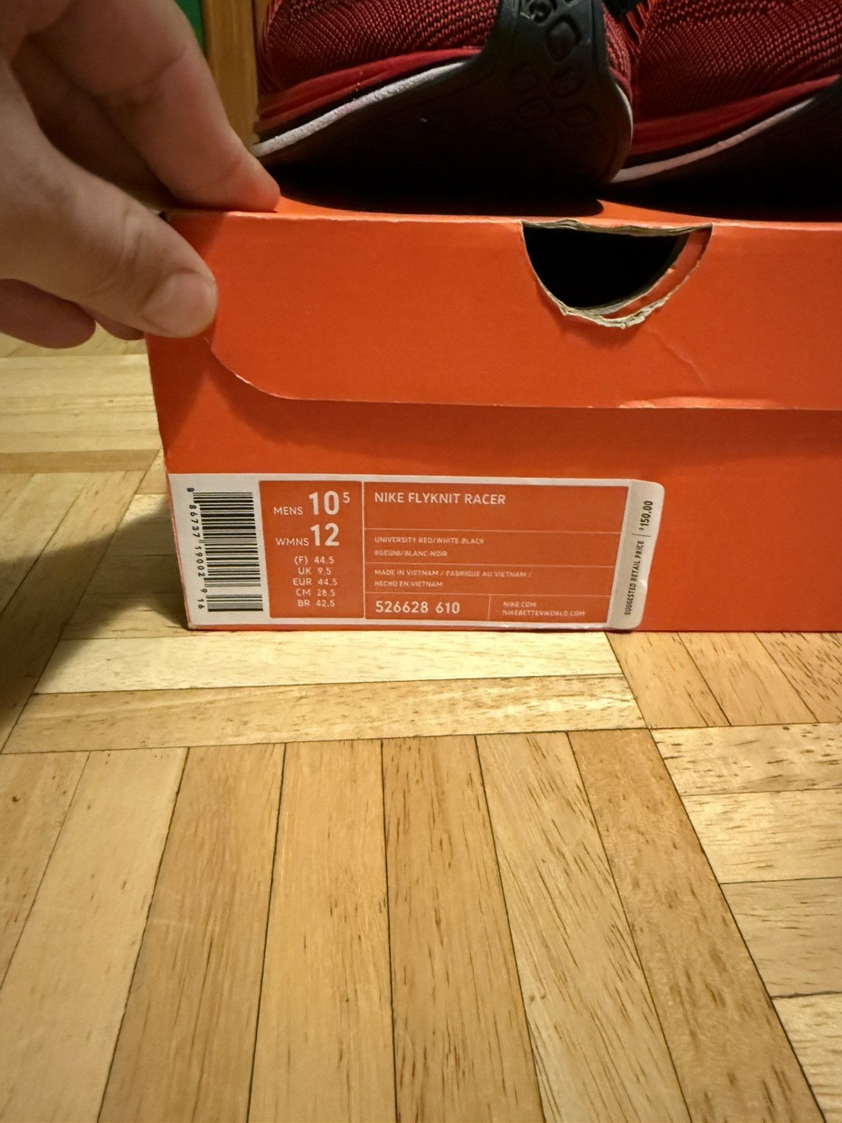 Nike Nike Flyknit Racer University Red 2013 Size US 10.5 / EU 43-44 - 4 Thumbnail