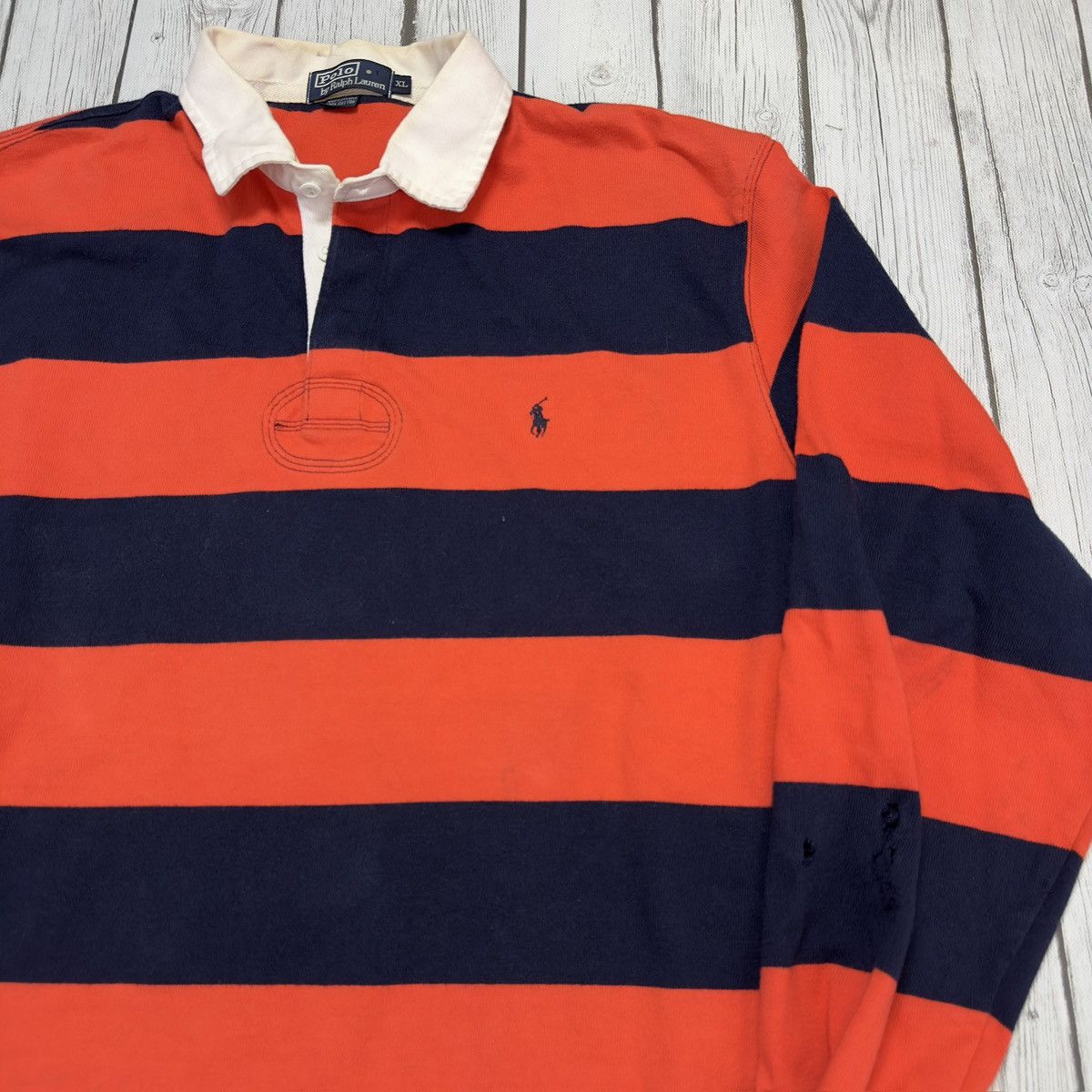 Polo Ralph Lauren × Vintage Vintage Polo long sleeve rugby shirt Size US XL / EU 56 / 4 - 3 Thumbnail