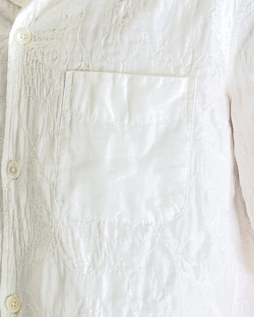 Our Legacy o1s1v1r1oon0825 Heusen Shirt in White Flower Embroidery Size US S / EU 44-46 / 1 - 4 Thumbnail