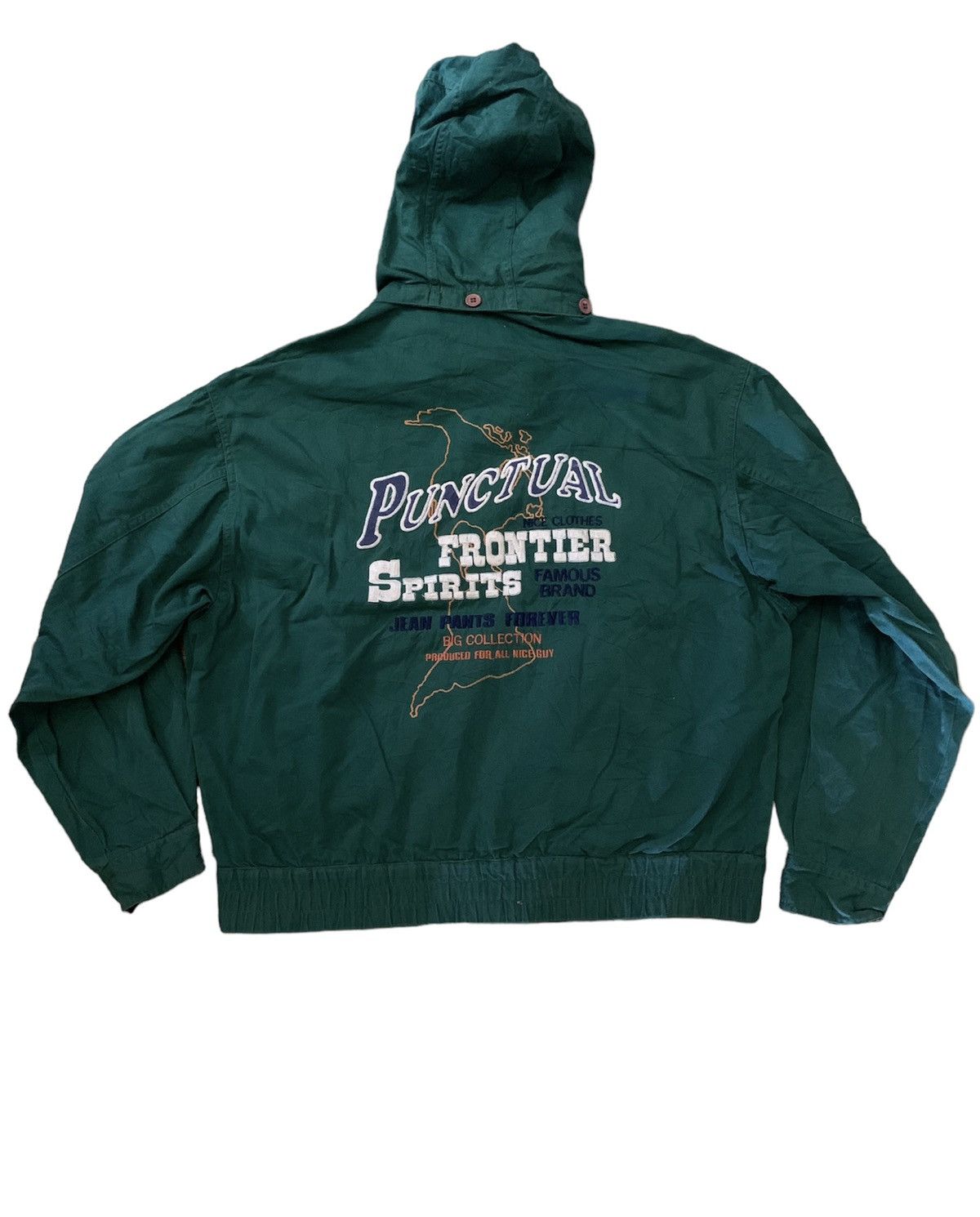 Japanese Brand Punctual frontier Spirit Bomber Green Jacket Size US M / EU 48-50 / 2 - 1 Thumbnail