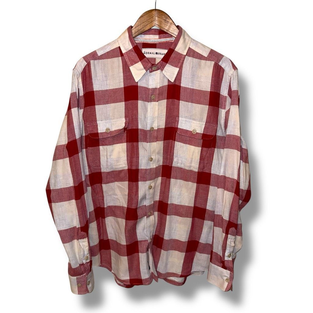 Flannel The Normal Brand Buffalo Check Flannel Button Down Shirt Siz Size US L / EU 52-54 / 3 - 1 Thumbnail