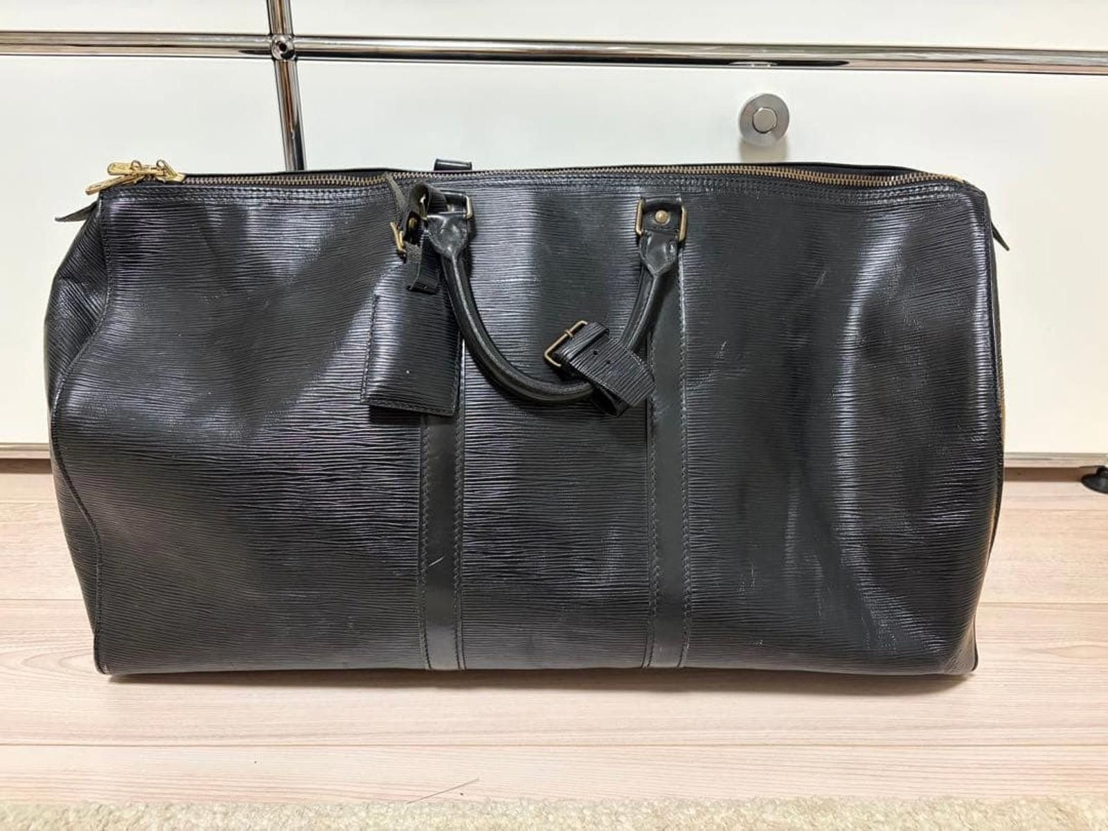 Louis Vuitton Louis Vuitton - Black Epi Leather Keepall 50 Travel Bag Size ONE SIZE - 2 Thumbnail