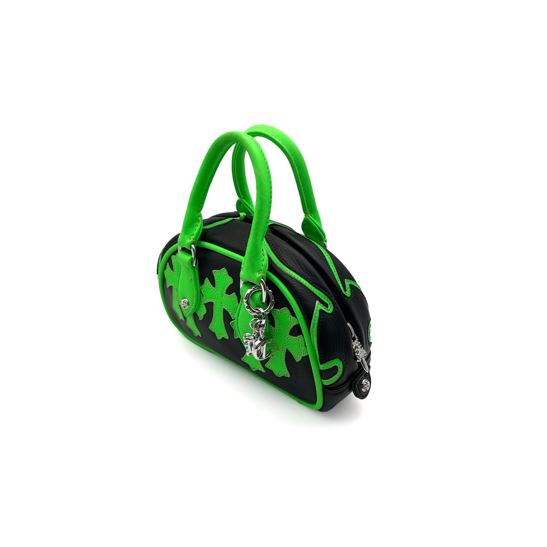 Chrome Hearts Chrome Hearts Leather Cross Patch Black&Green Mini Gym Bag Size ONE SIZE - 4 Thumbnail