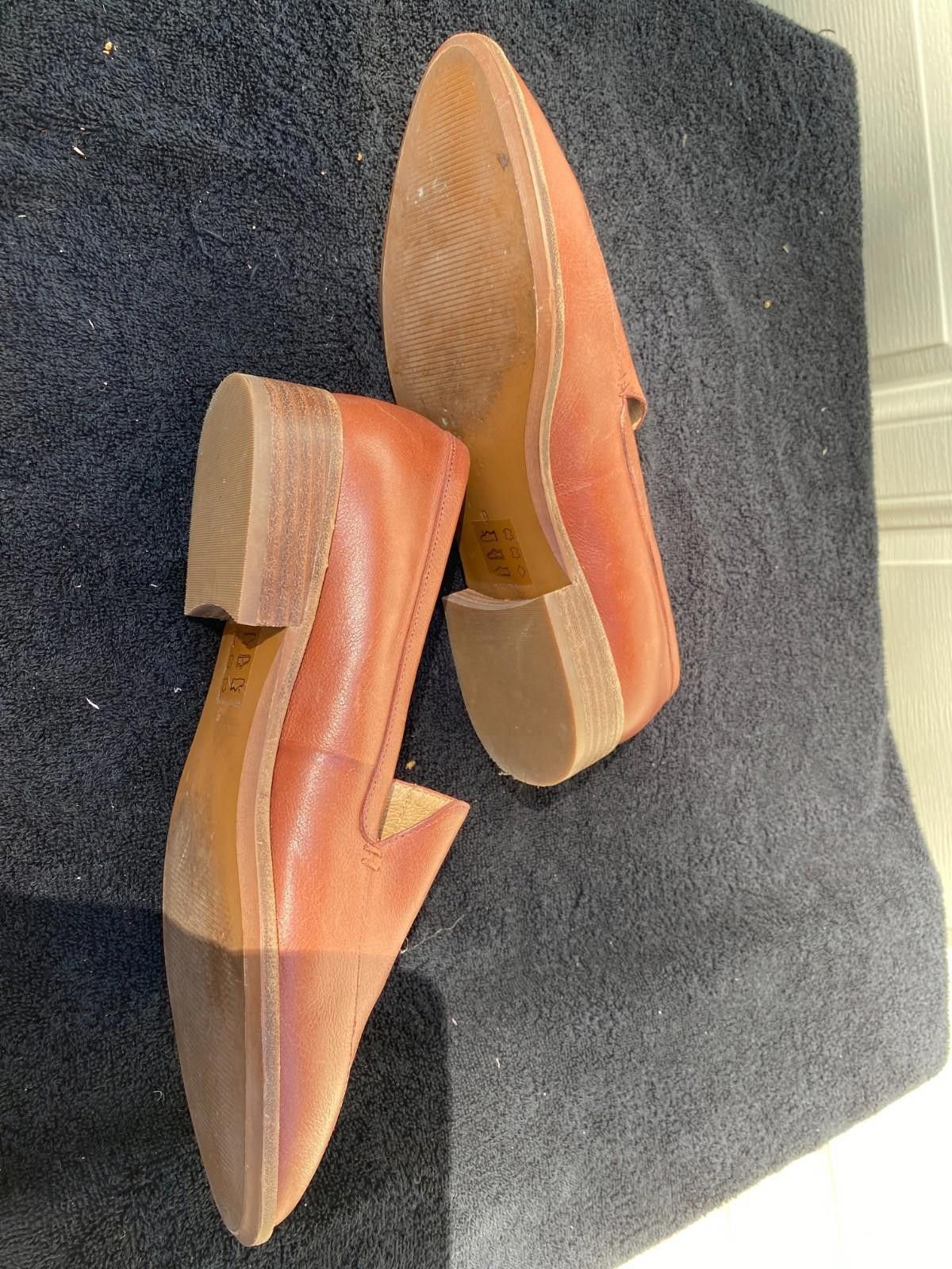 Madewell MADEWELL The Frances Leather Pointed Toe Loafers SZ. 9 (S617 Size US 9 / IT 39 - 2 Thumbnail
