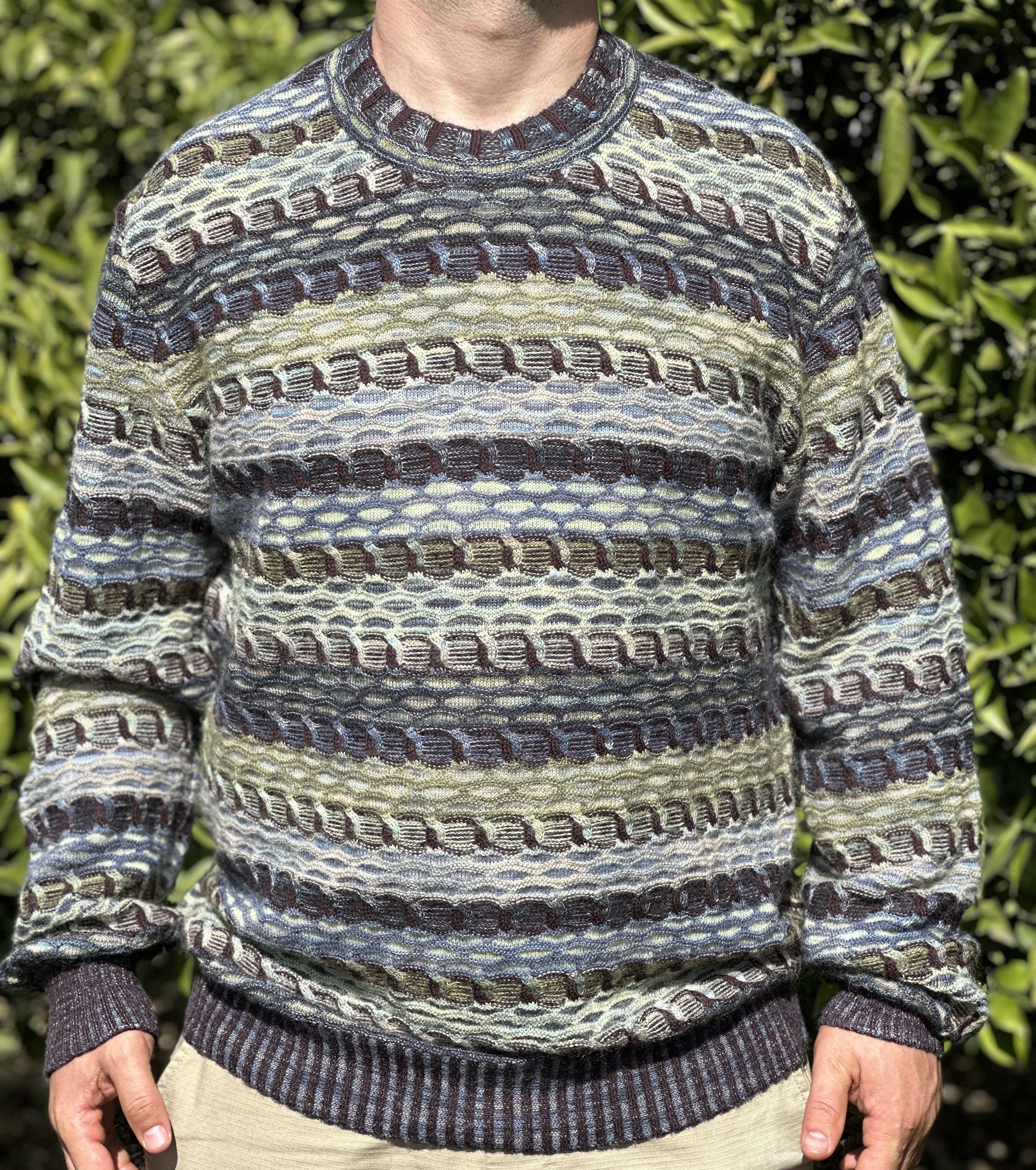 Missoni Missoni Uomo Textured Multi Knit Sweater Mohair Size 54 Size US L / EU 52-54 / 3 - 1 Thumbnail