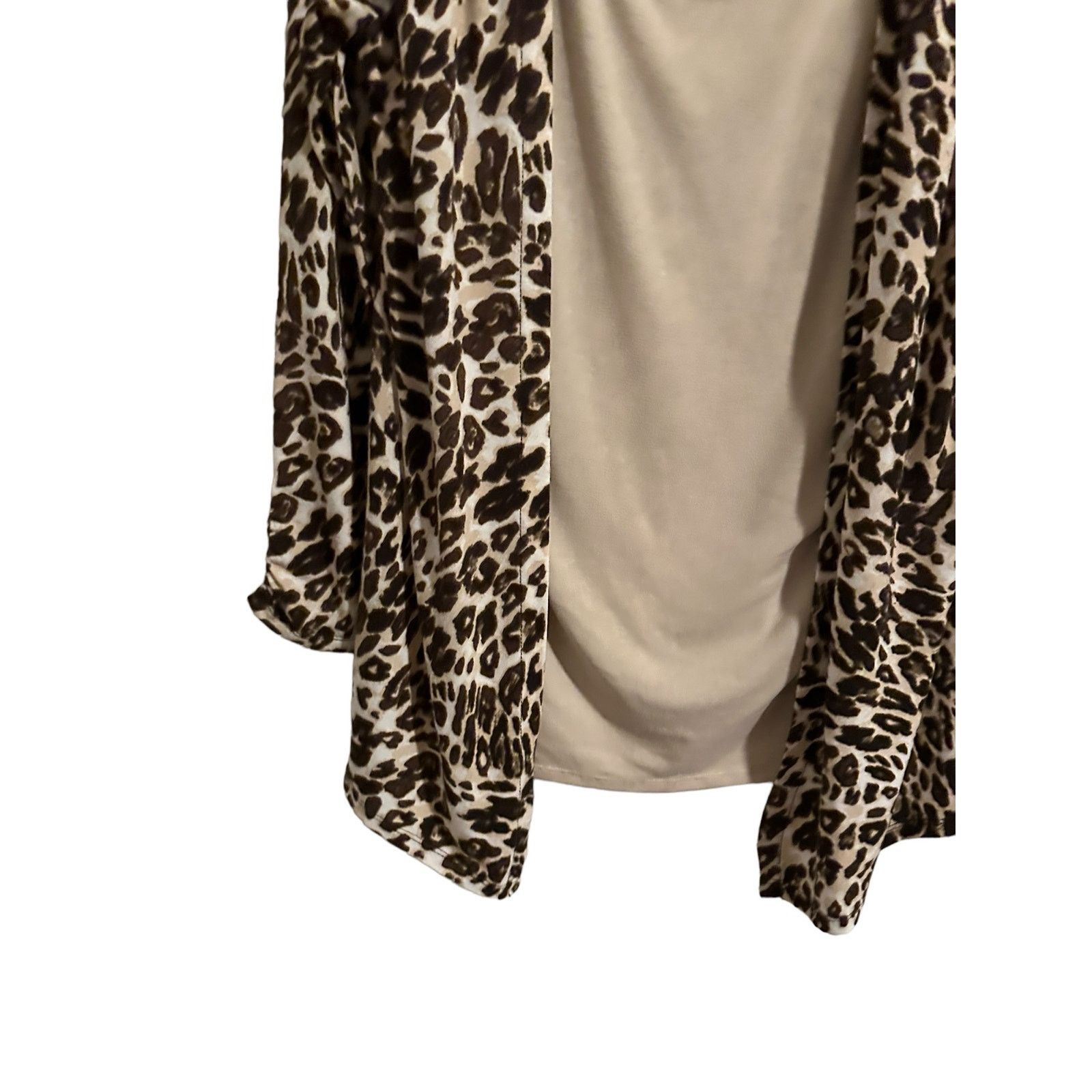 Other White Stagg Leopard Print Brown and Tan Long Sleeve Blouse Size M / US 6-8 / IT 42-44 - 6 Thumbnail