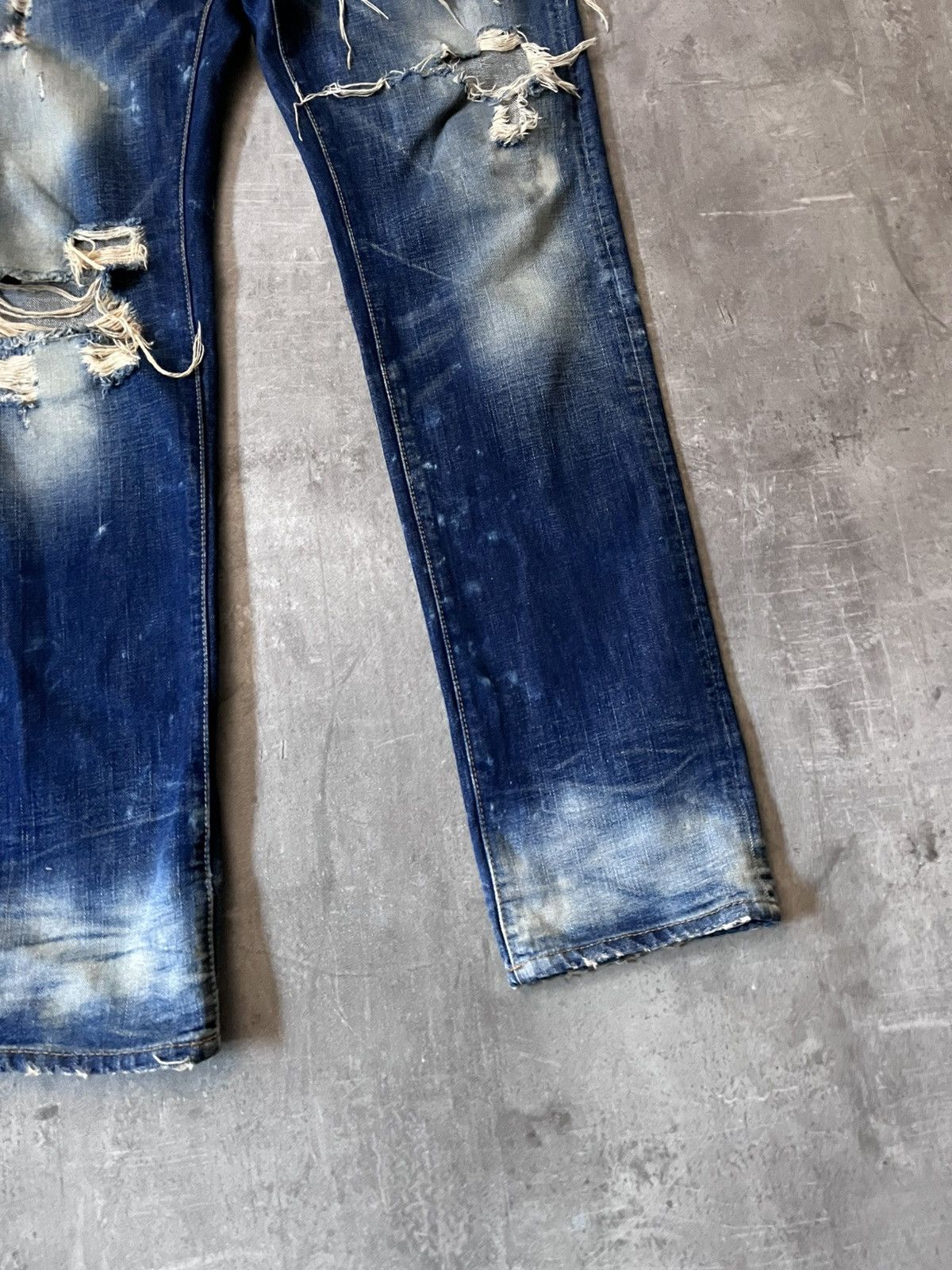 Dsquared2 Dsquared2 S/S 2010 Runway jeans distressed navy blue Size US 34 / EU 50 - 4 Thumbnail