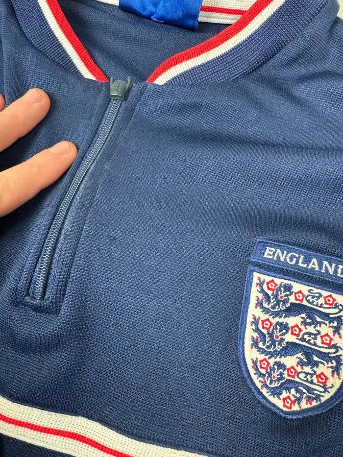 Umbro Umbro England 1998 2000 Training Shirt Zip 1/4 Soccer Jersey Size US M / EU 48-50 / 2 - 9 Thumbnail
