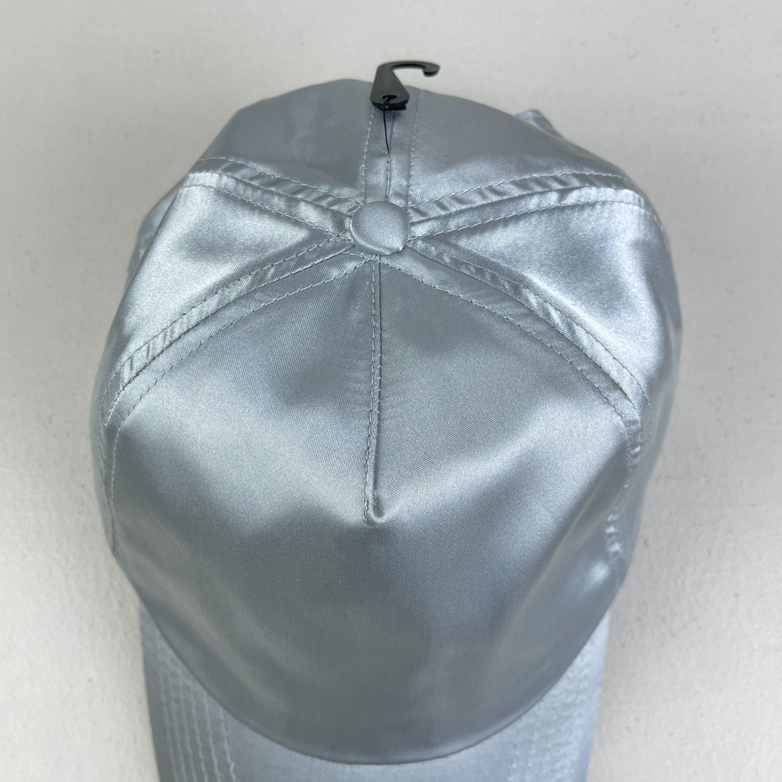 Forever 21 Shiny Silver Satin Baseball Cap Dad Hat Y2K Futuristic Cyber Size ONE SIZE - 13 Thumbnail