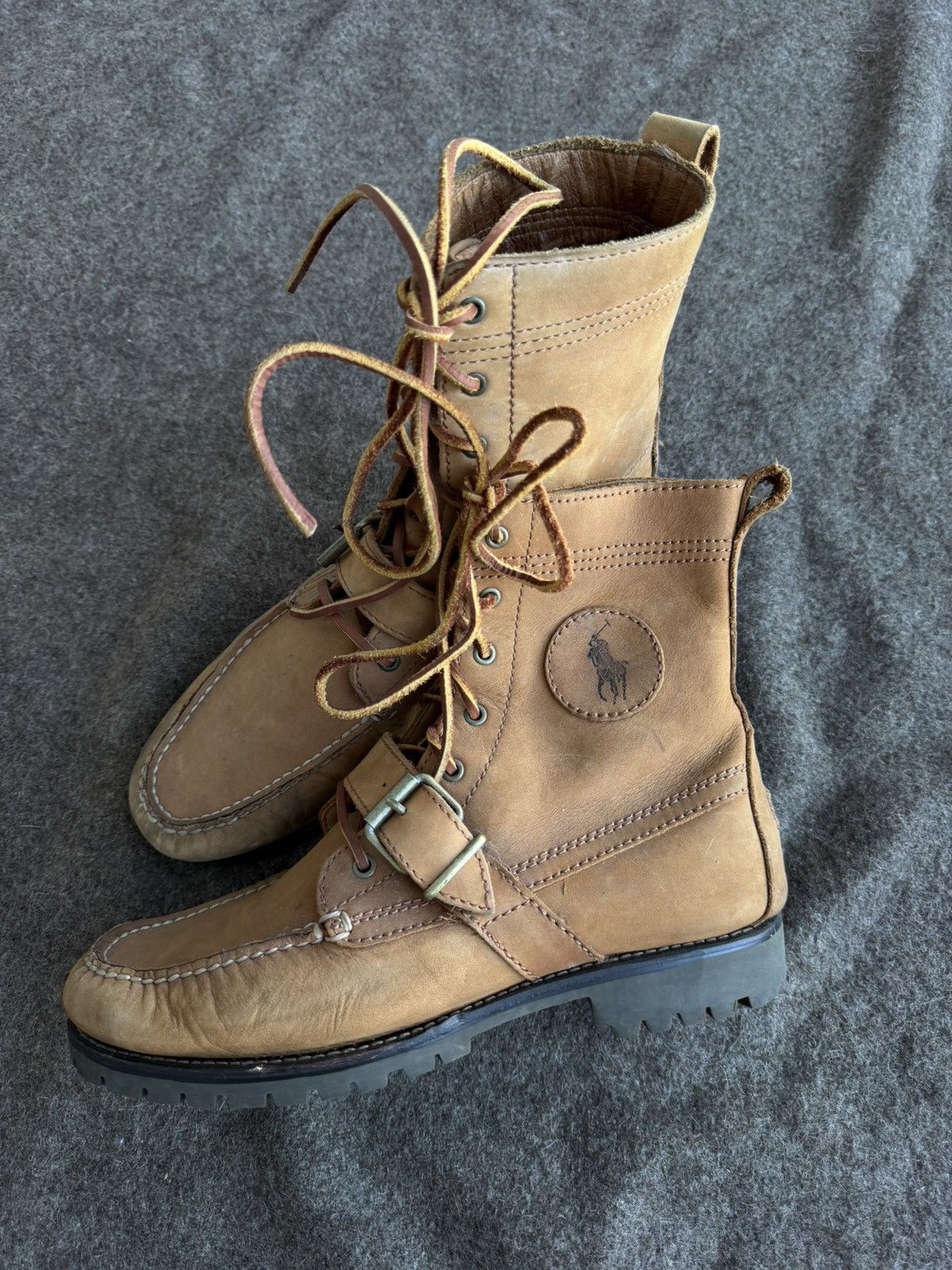 Polo Ralph Lauren Polo Ralph Lauren Leather Moc Toe Boots Size US 10 / EU 43 - 4 Thumbnail