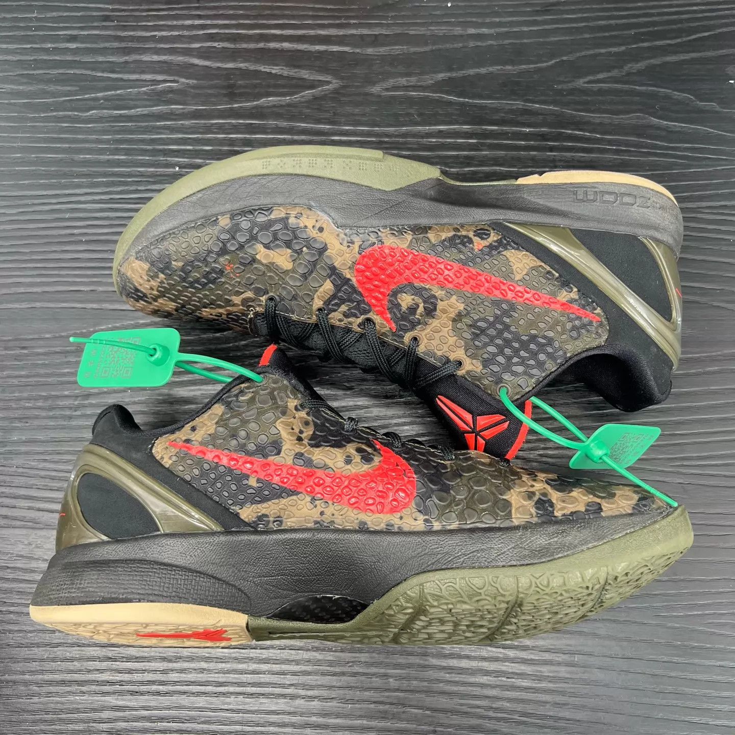 Nike ZK6 Black Red Camo 46 Rare Boxed Blem Heel Collar Size US 13 / EU 46 - 2 Thumbnail