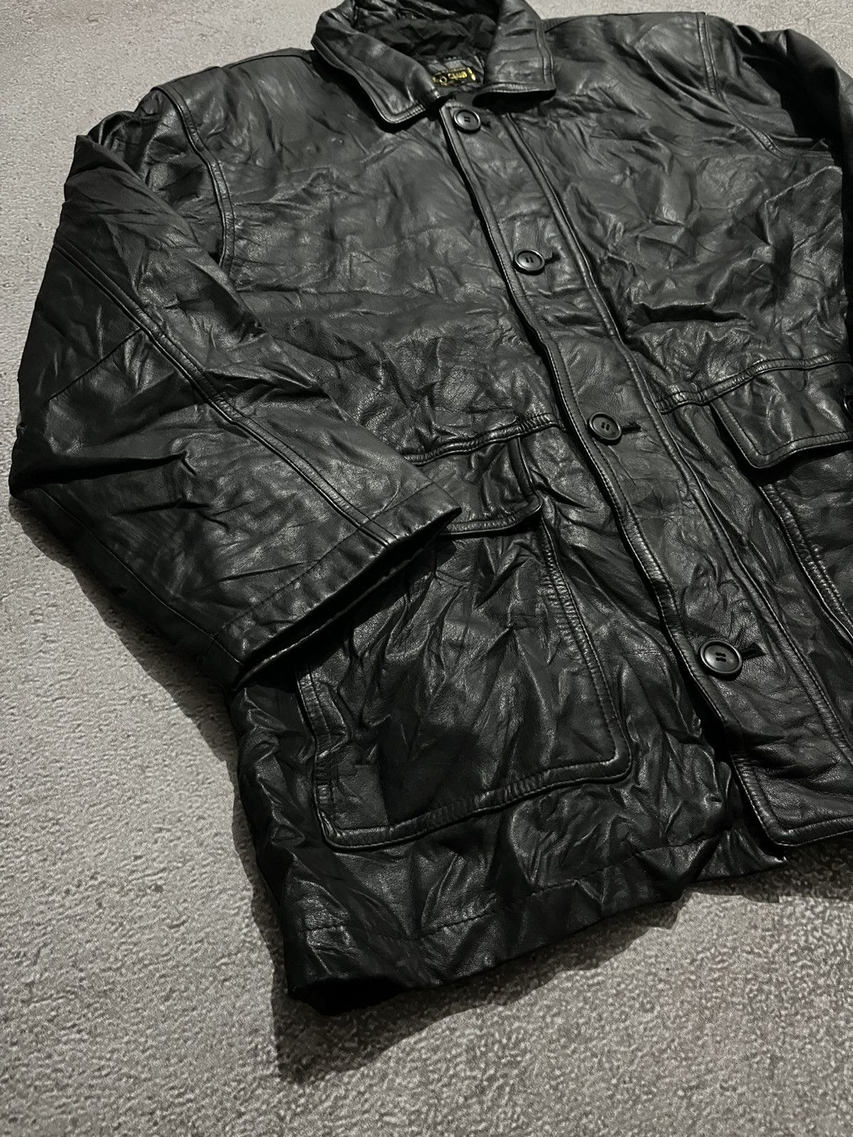 Japanese Brand 90s Vintage Recuerdo Club Classic Leather Jacket Size US L / EU 52-54 / 3 - 2 Thumbnail