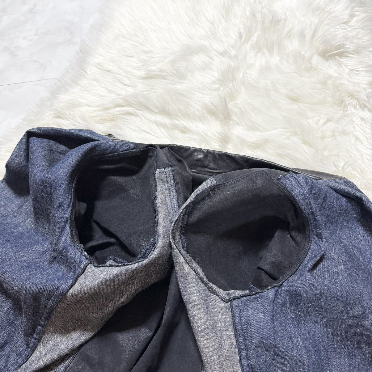 Bottega Veneta Bottega Veneta denim leather jacket size 50 black blue Size US M / EU 48-50 / 2 - 10 Thumbnail