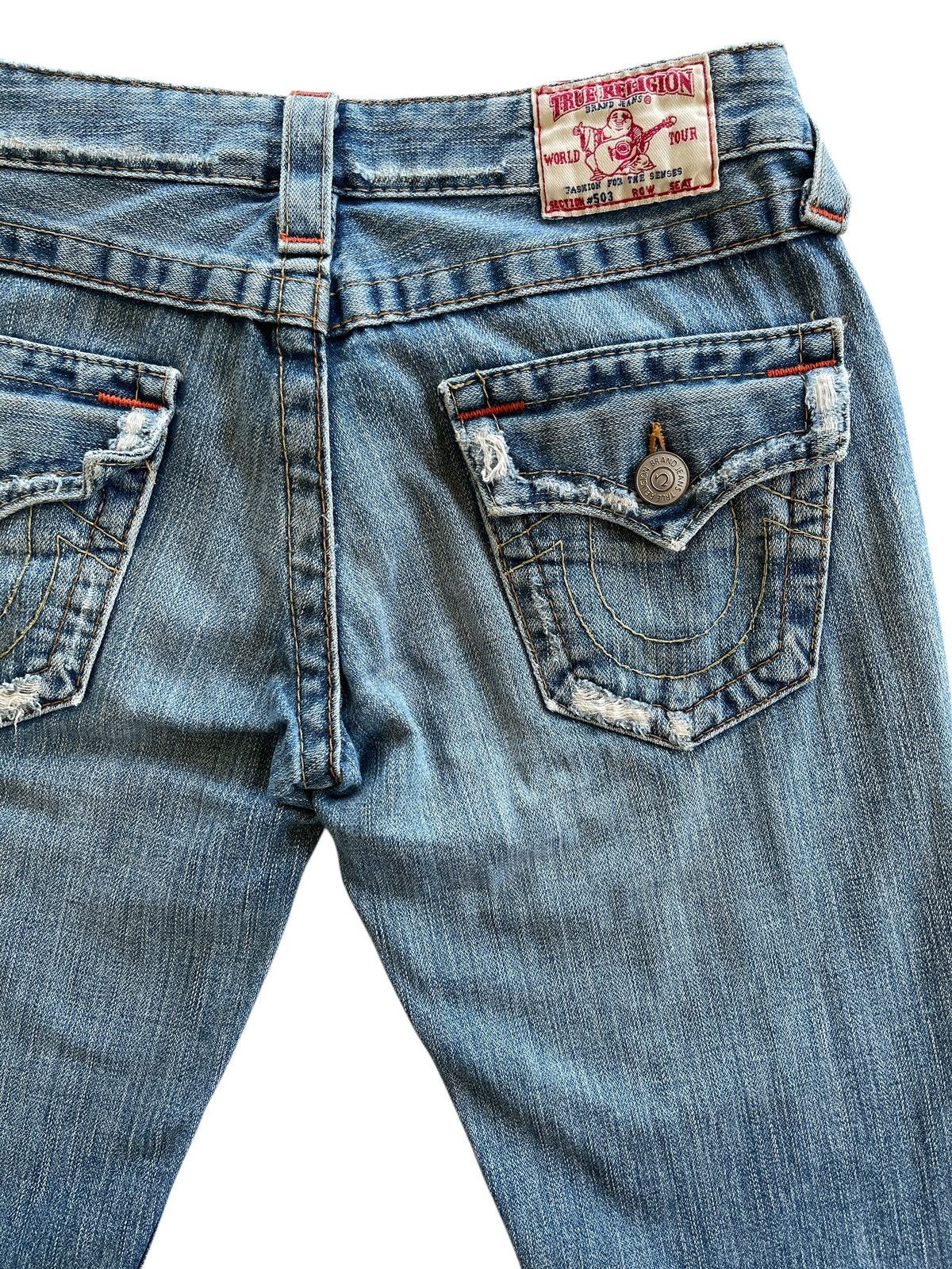 True Religion True Religion Distressed Flare Women Denim Size 26" / US 2 / IT 38 - 9 Thumbnail