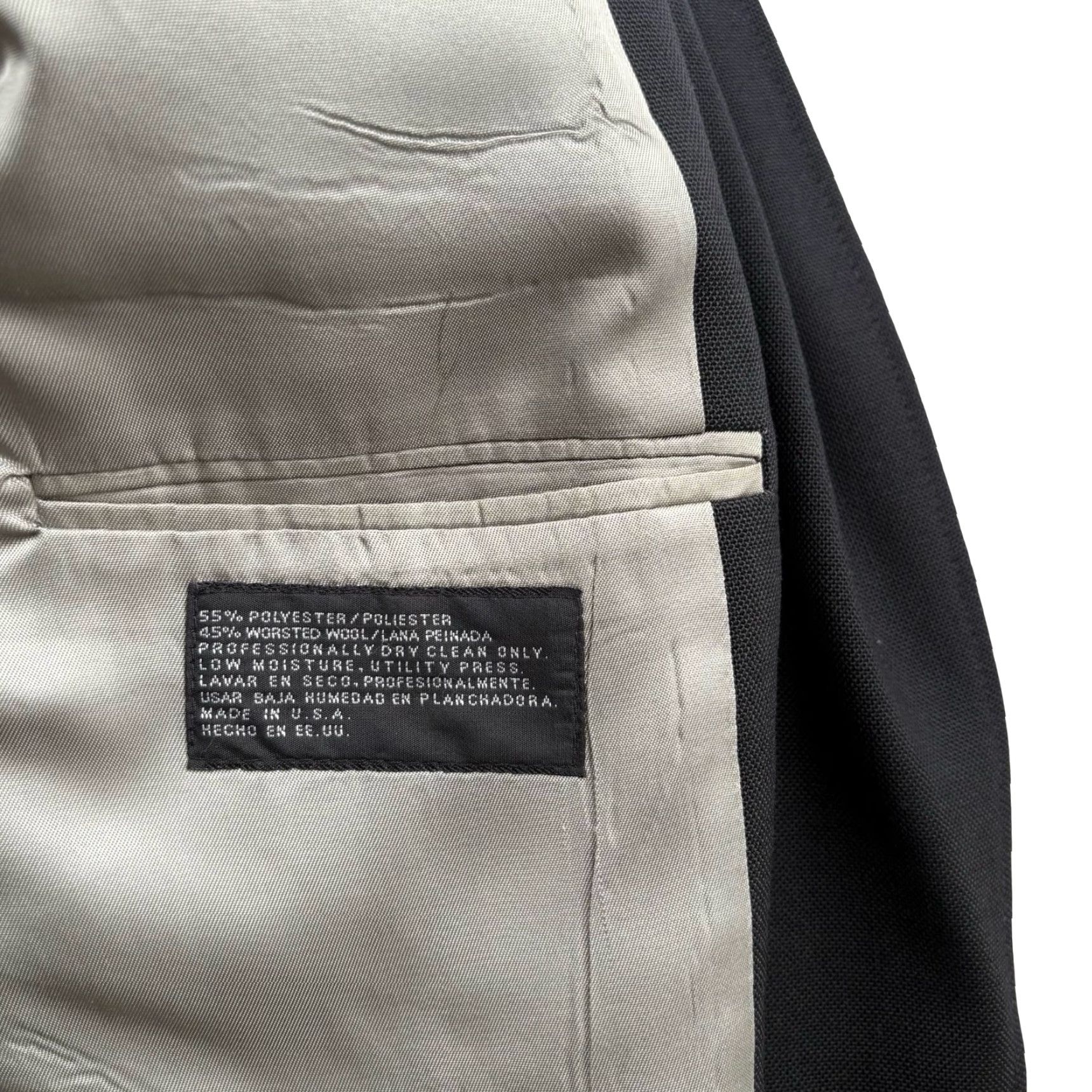 Stafford Stafford Men’s Blazer Gold Button Performance Blend Black USA 42R Size 42R - 4 Thumbnail